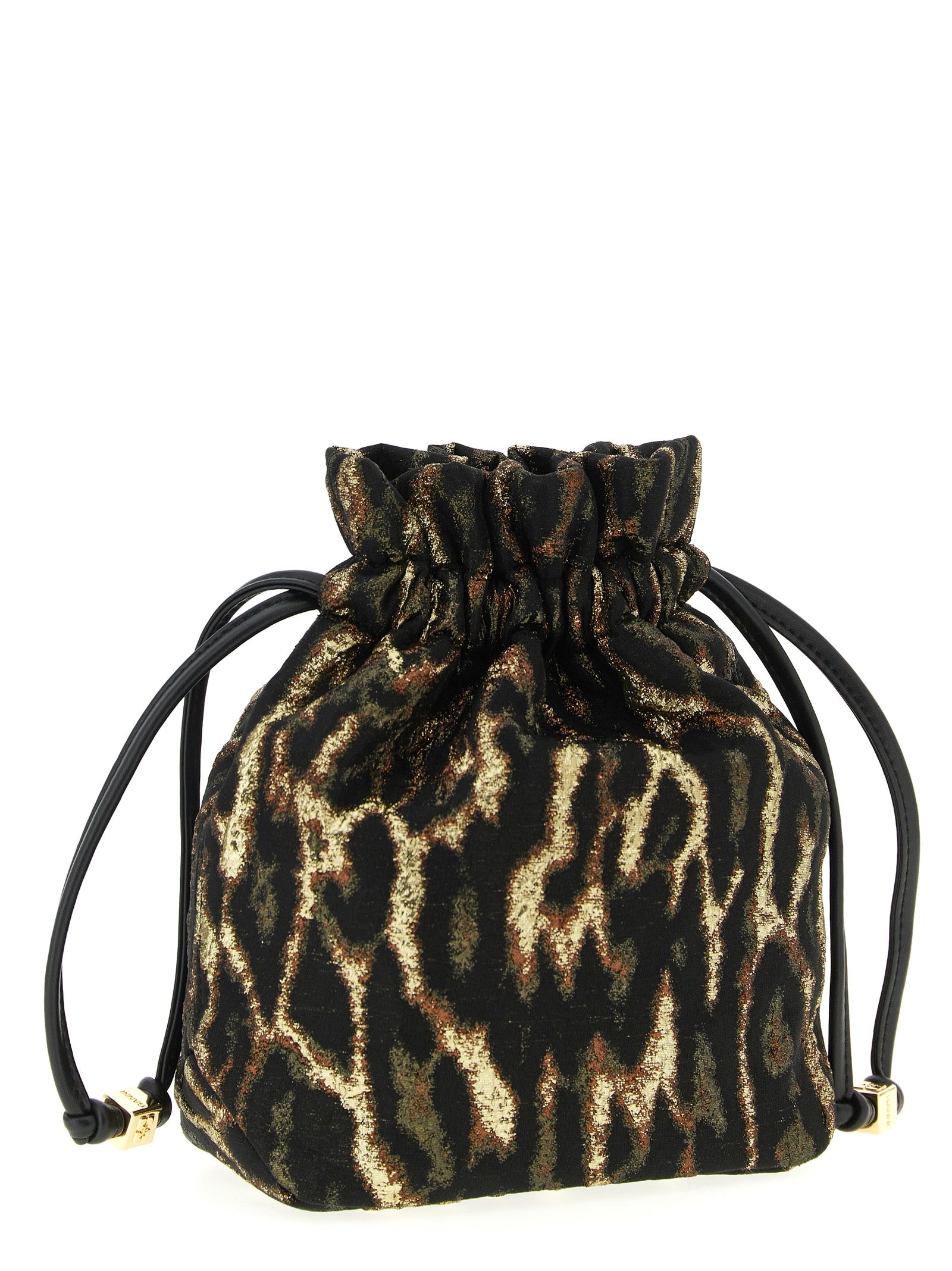 Ganni Animal Prnt Metallic Bou Clutch Bag
