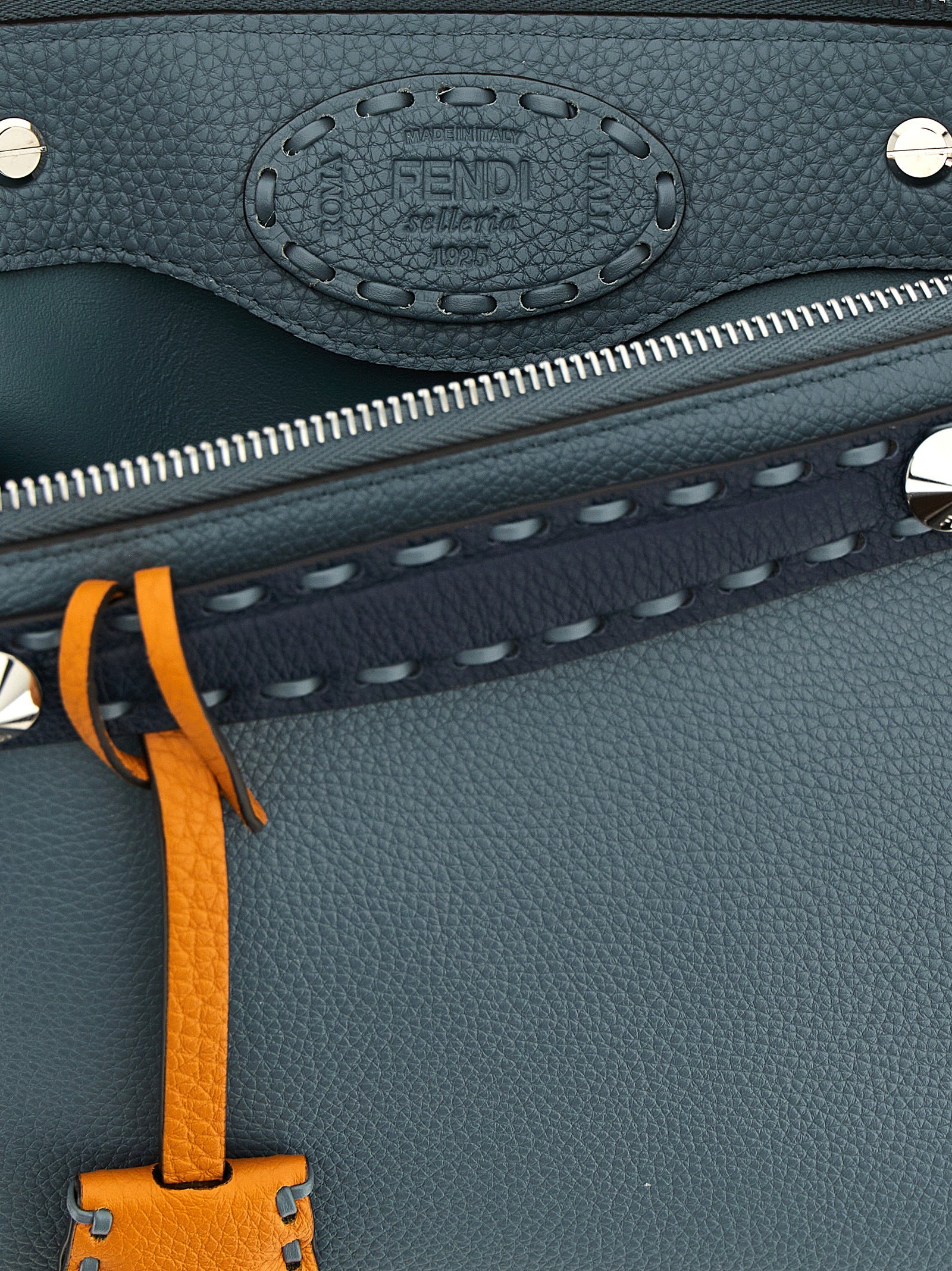 Fendi Blue By The Way Soft Selleria Handbag