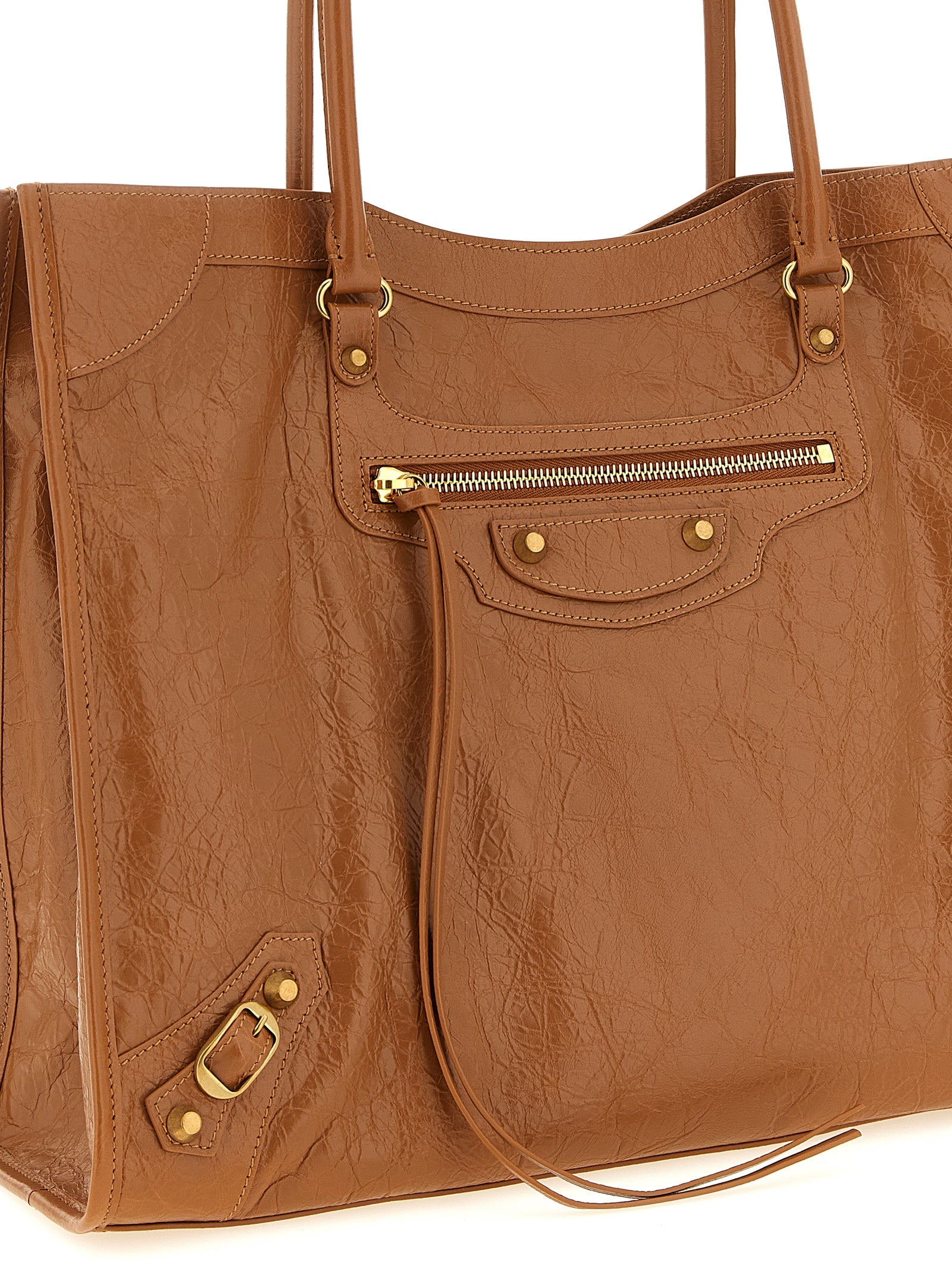 Balenciaga Brown Tote Le City M Shoulder Bag