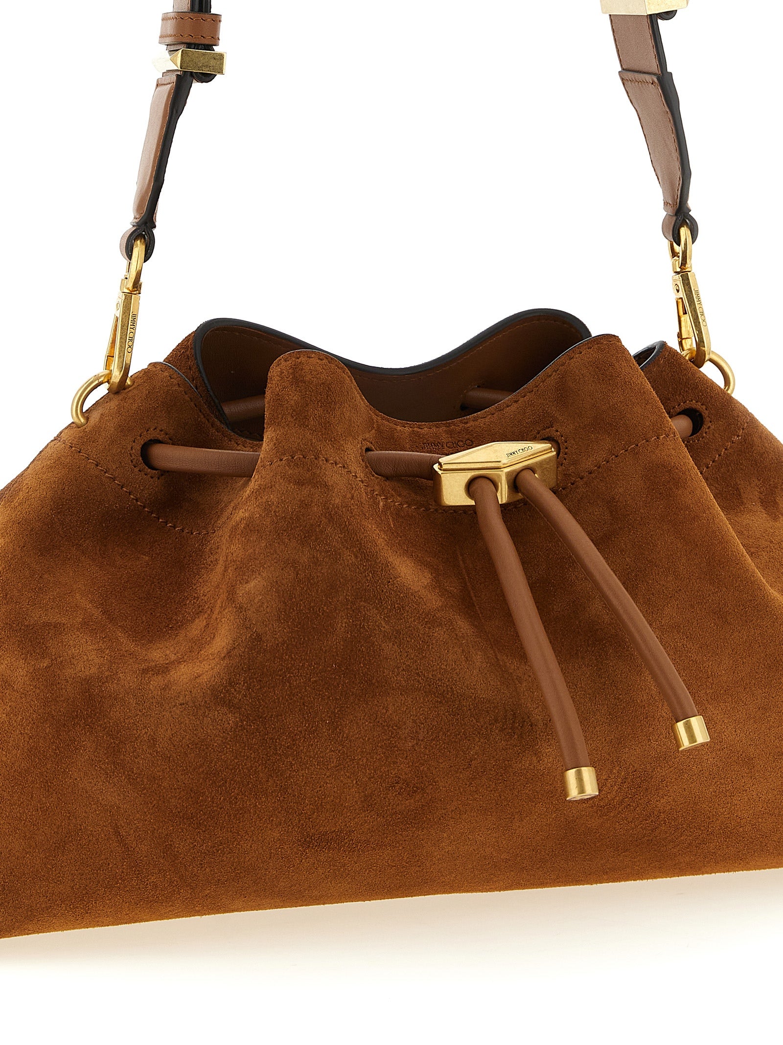 Jimmy Choo Gold Bon Bon Bucket Shoulder Bag
