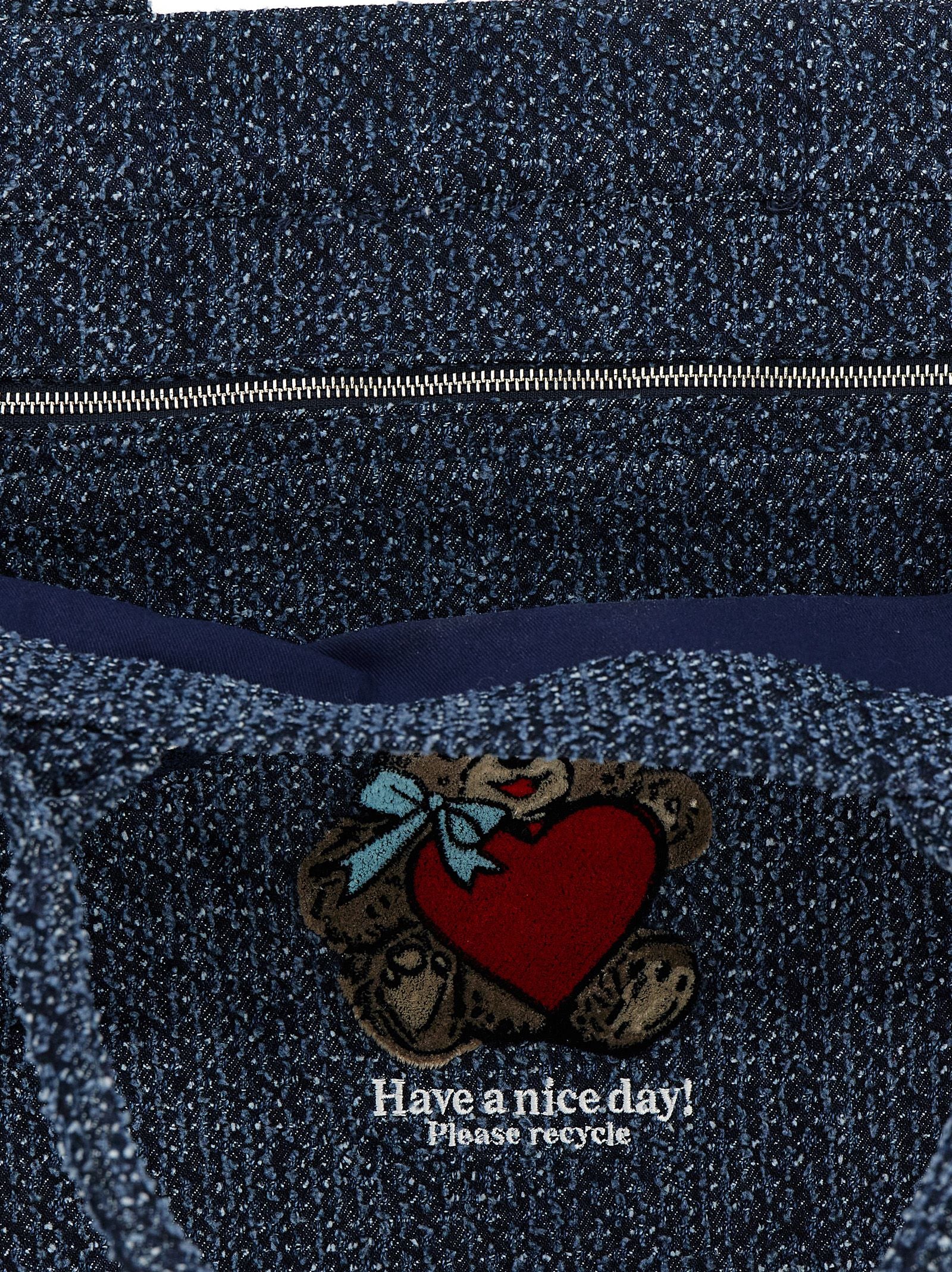 Ganni Blue XXL Bear Tote Bag