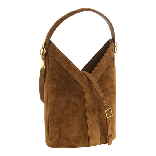 Saint Laurent Y Long Bolso de Hombro Marrón