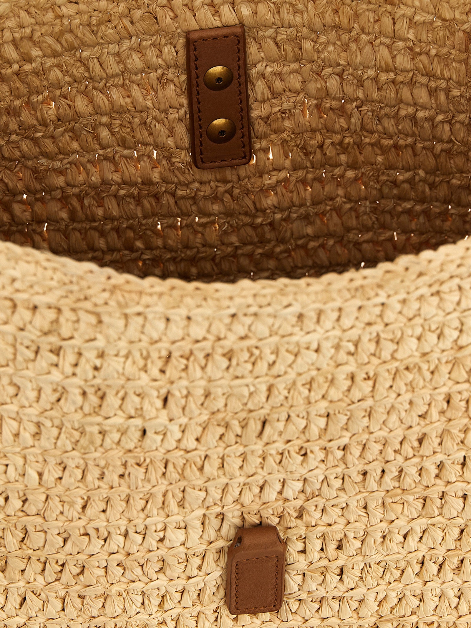 Saint Laurent Woven Raffia Le 5 à 7 Raffia Shoulder Bag