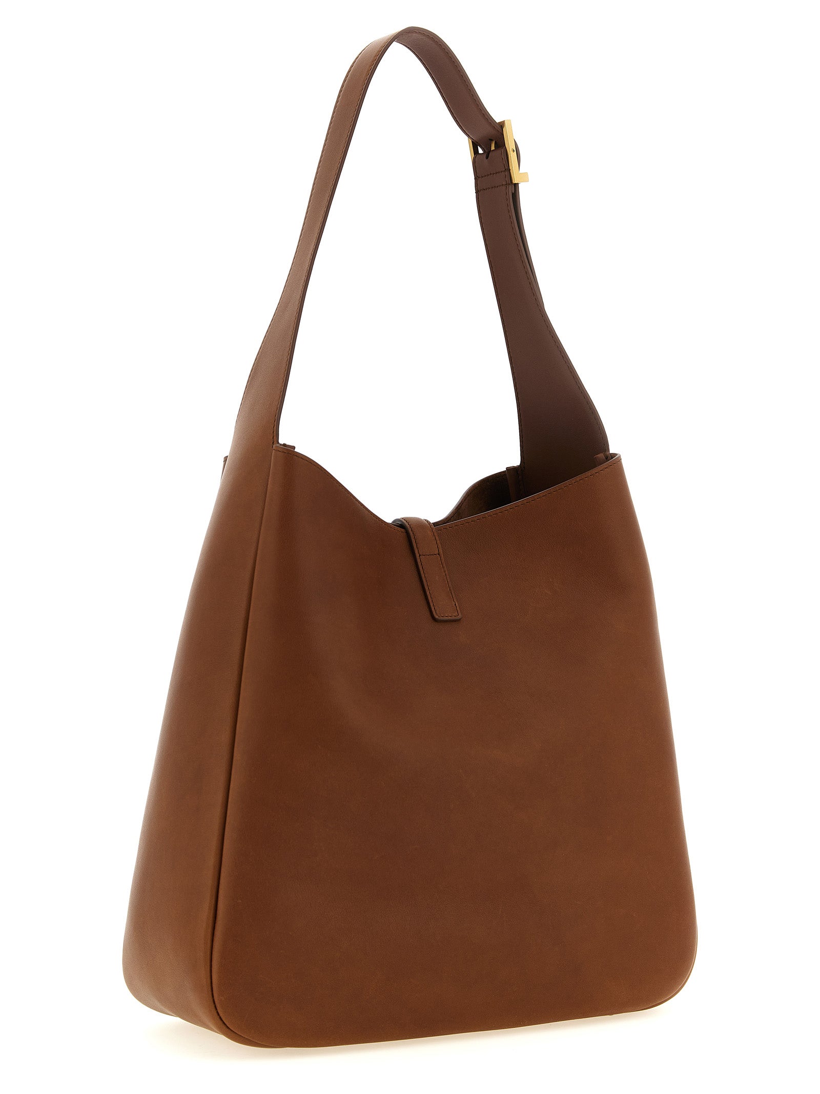 Saint Laurent Brown Le 5 à 7 Large Shoulder Bag