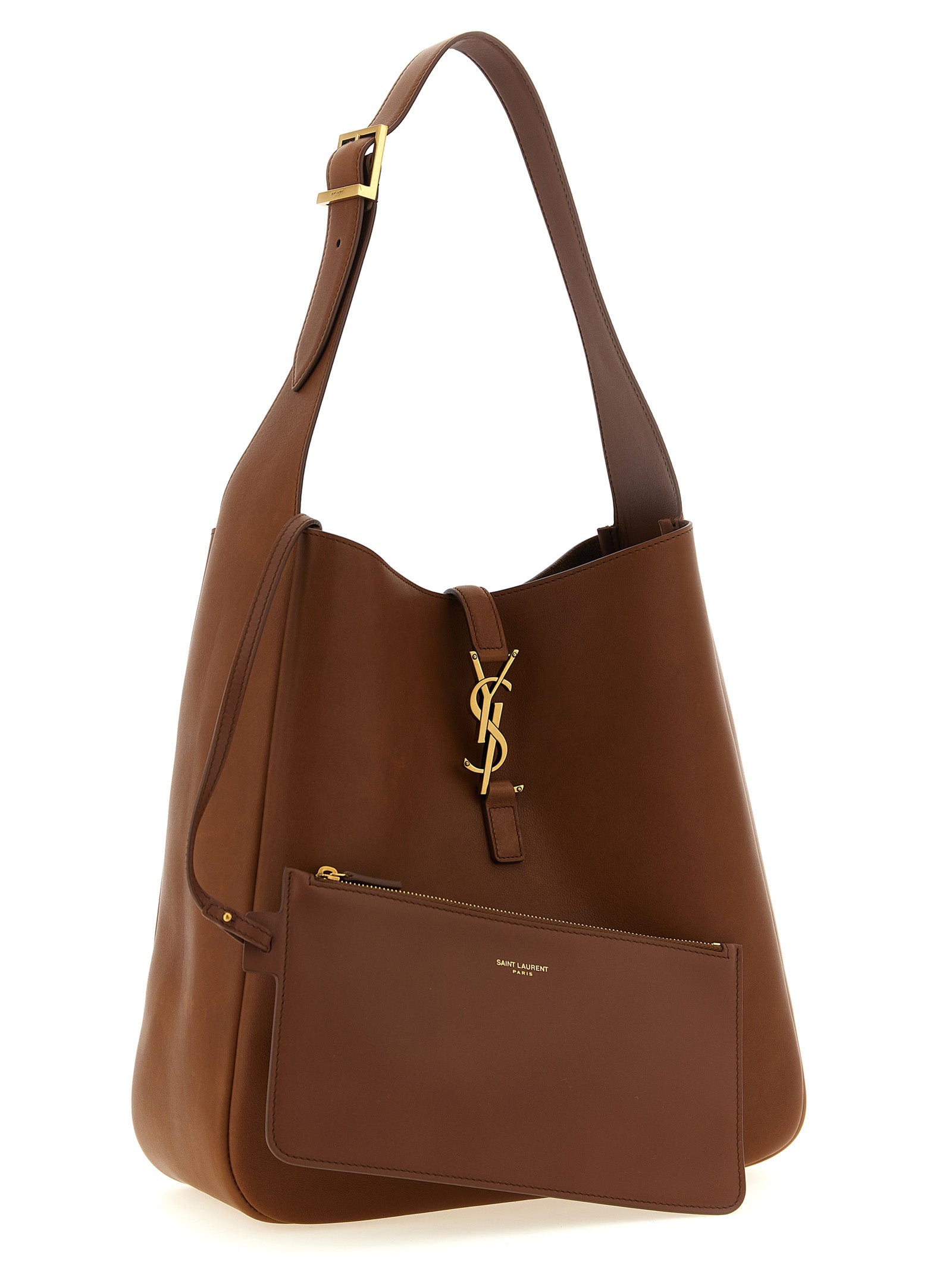 Saint Laurent Brown Le 5 à 7 Large Shoulder Bag