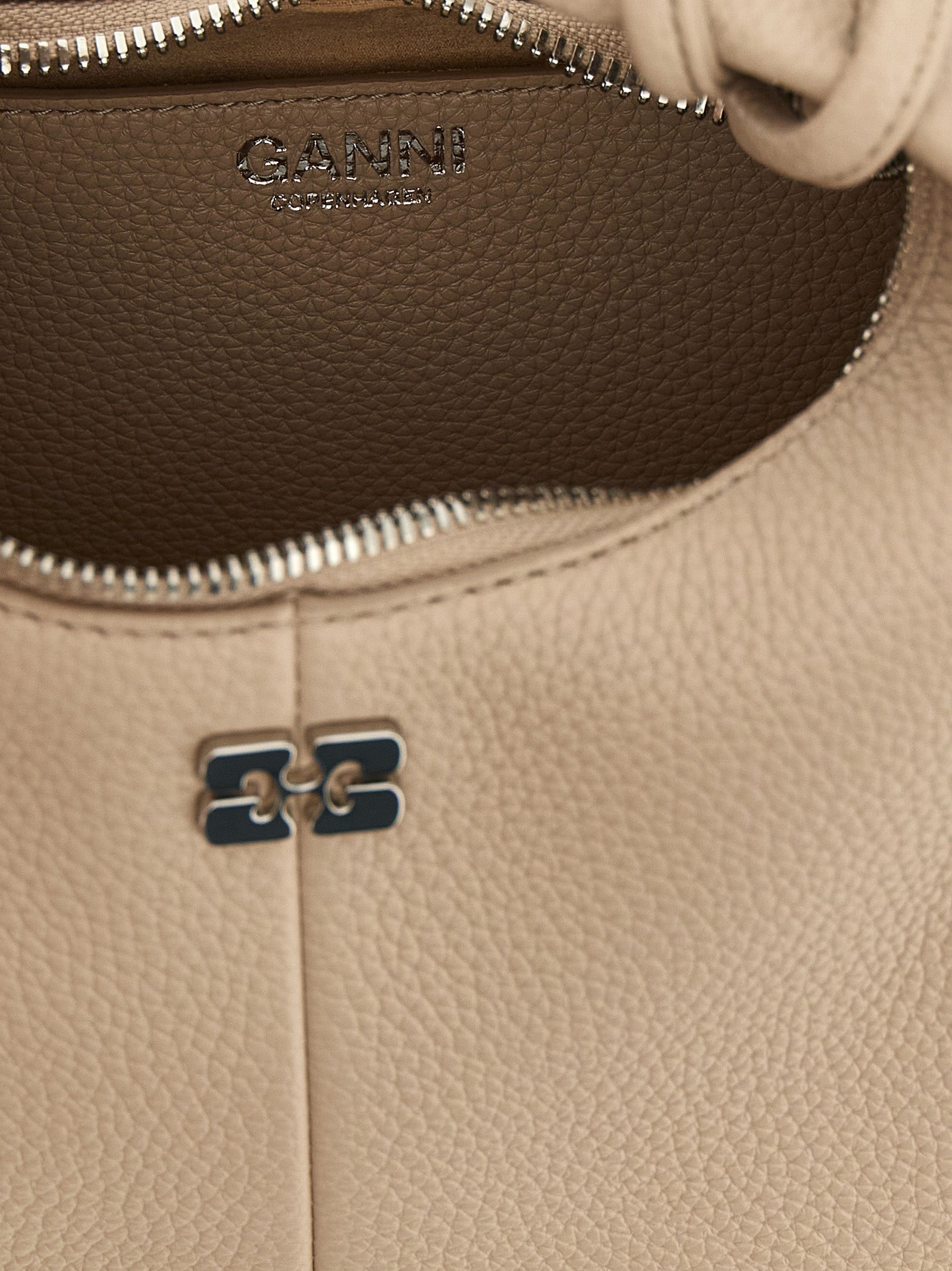 Ganni Beige Mini Hobo’Handbag