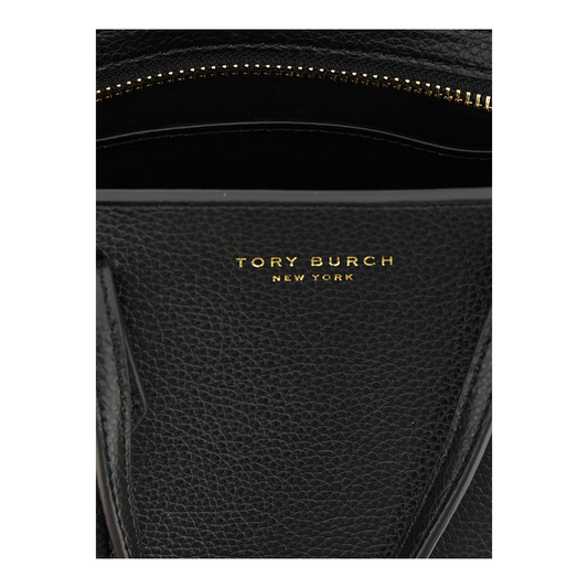 Tory Burch Perry Bolso de Mano Negro Piel