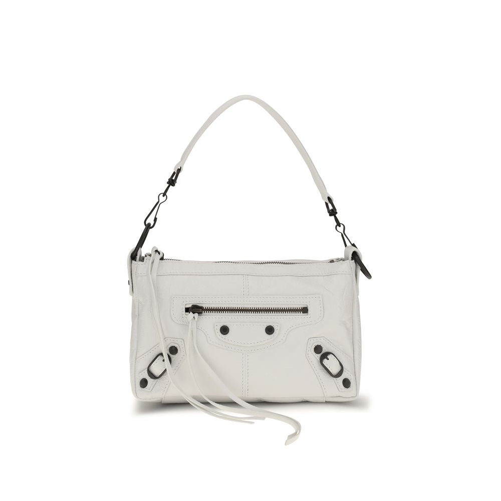 Balenciaga White Le City Moto Mini Shoulder Bag