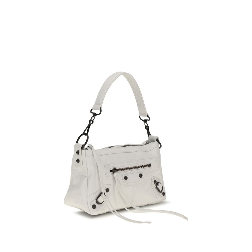 Balenciaga White Le City Moto Mini Shoulder Bag