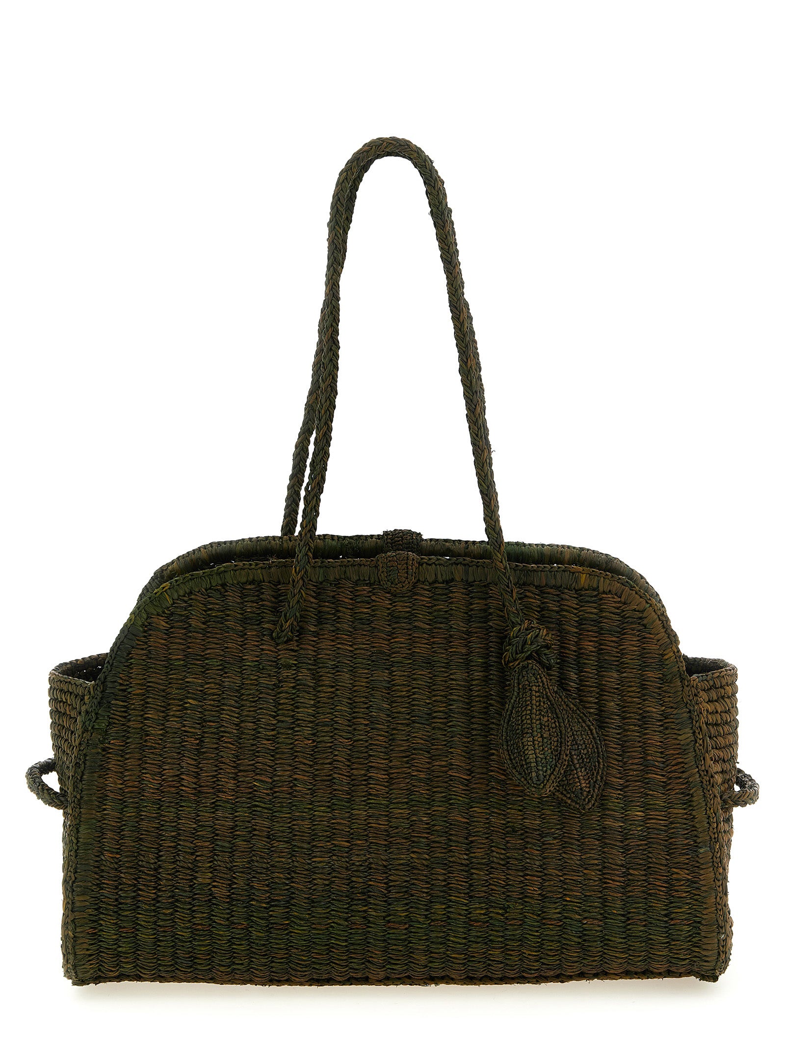 Jacquemus Green Le Turismo Raphia Tote Bag