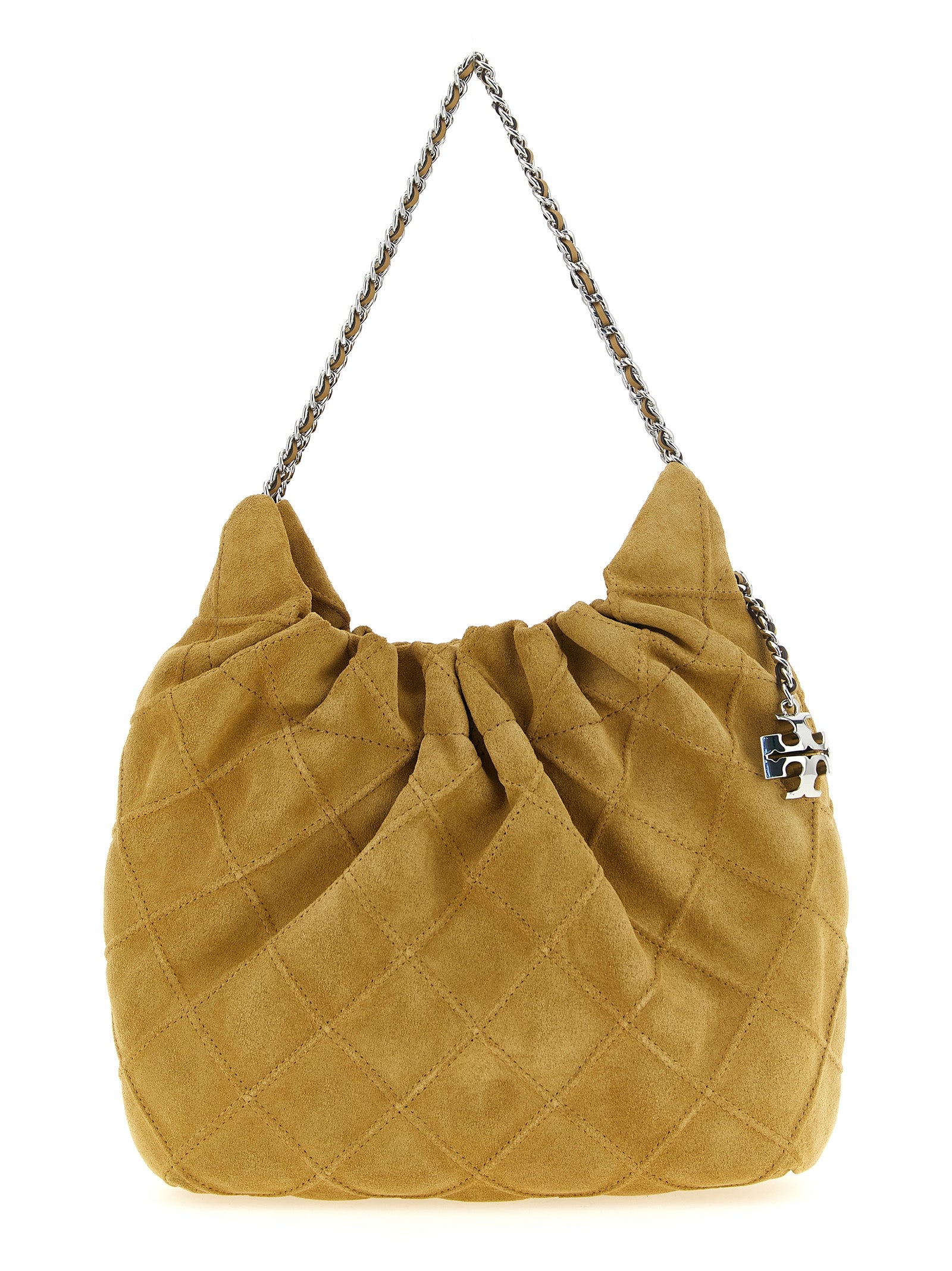 Tory Burch Beige Mini Fleming Shoulder Bag