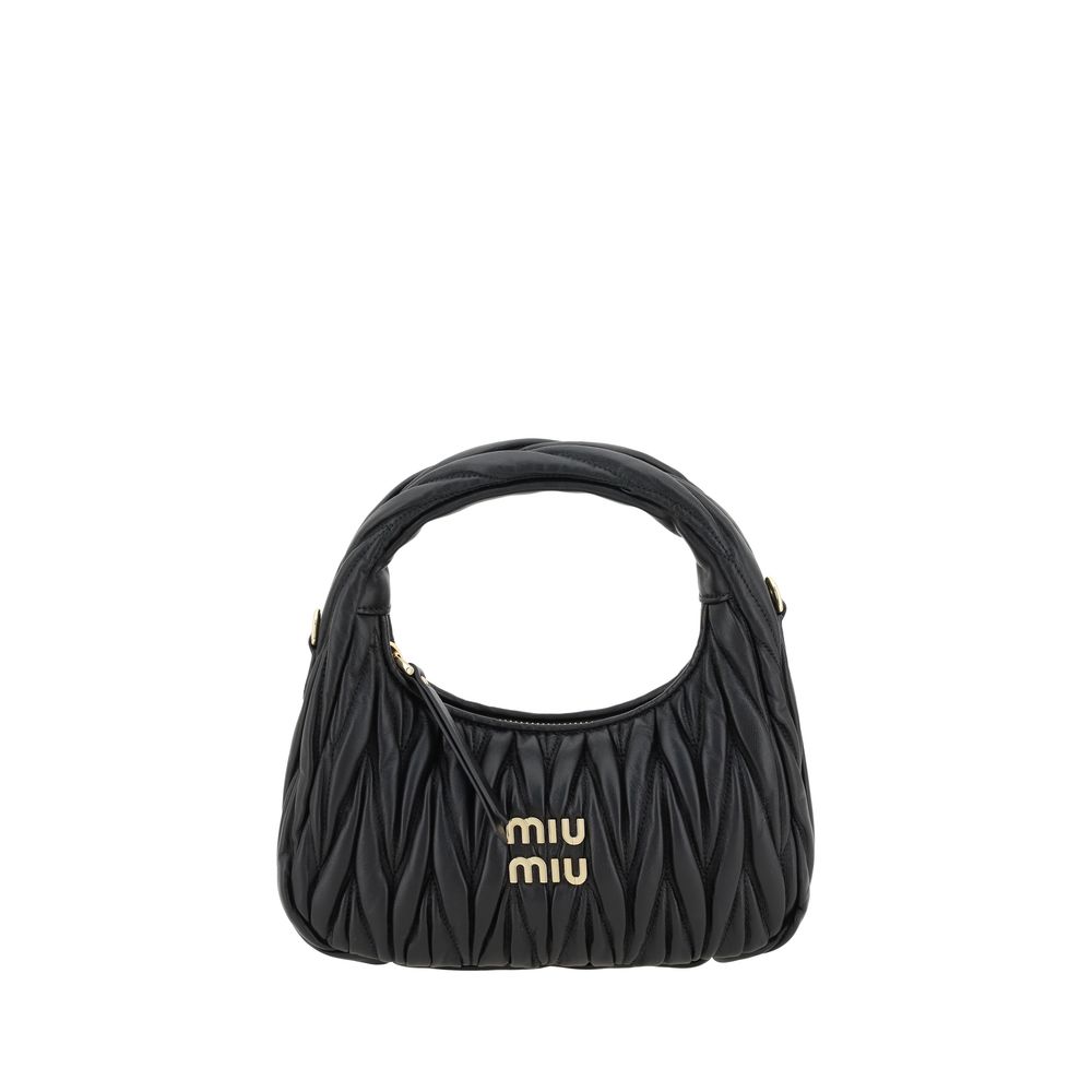 Miu Miu Black Wandler Mini Hobo Handbag