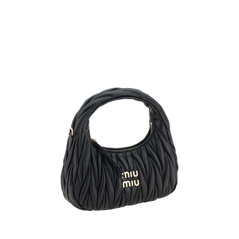Miu Miu Black Wandler Mini Hobo Handbag