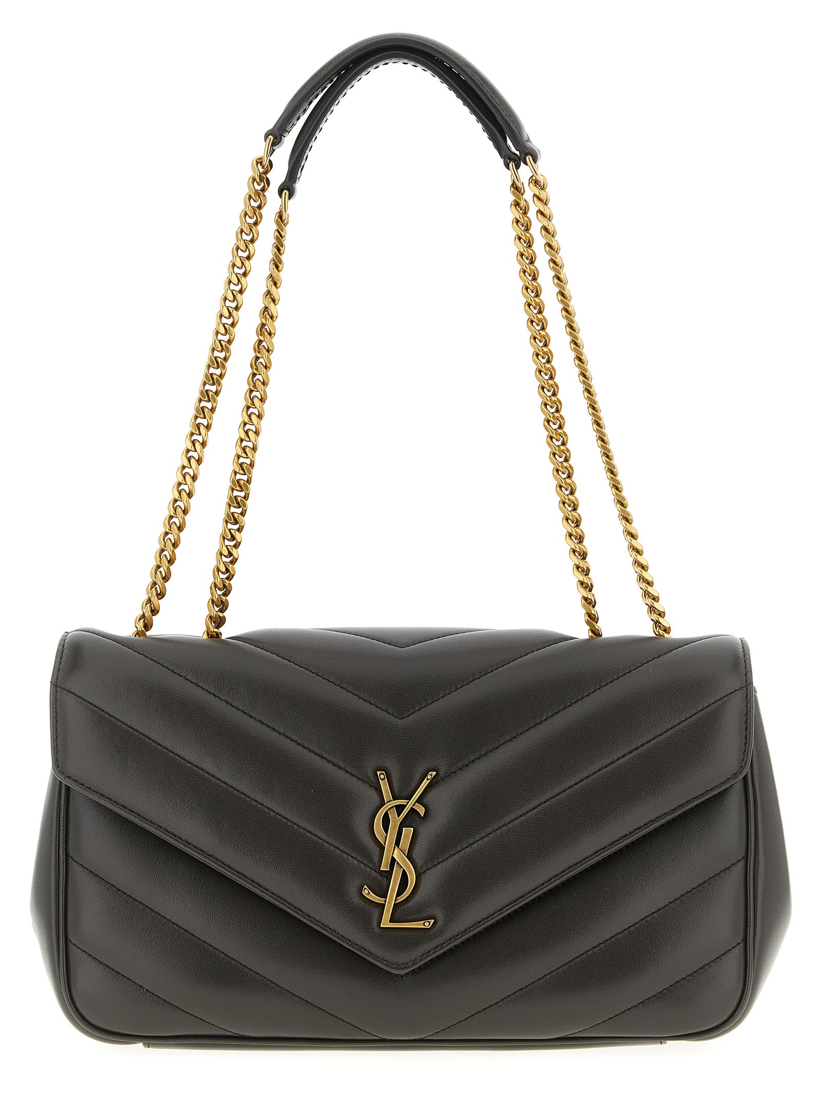 Saint Laurent Brown Medium Loulou Shoulder Bag
