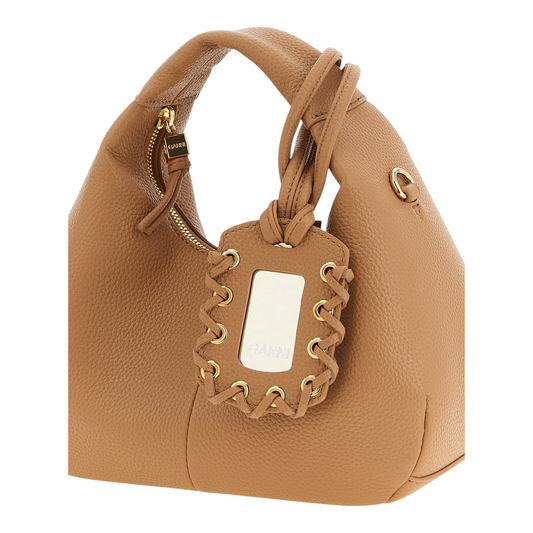 Ganni Mini Hobo Handbag Beige