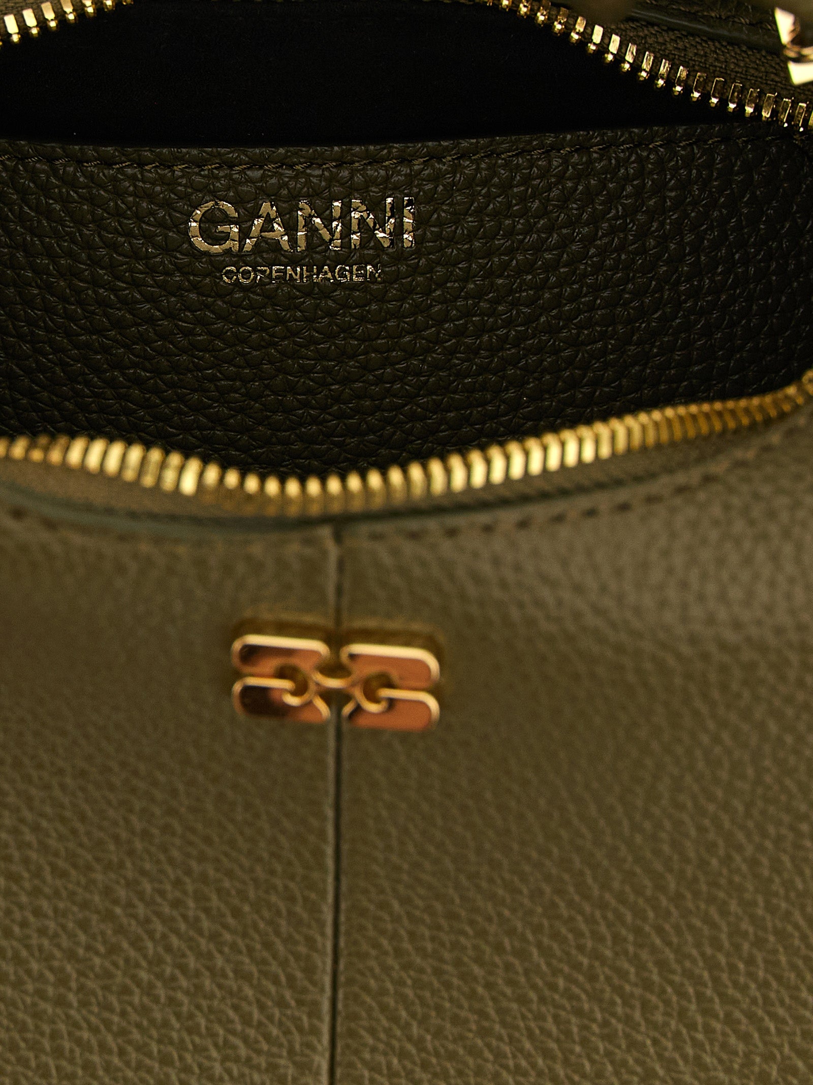 Ganni Green Mini Hobo Handbag