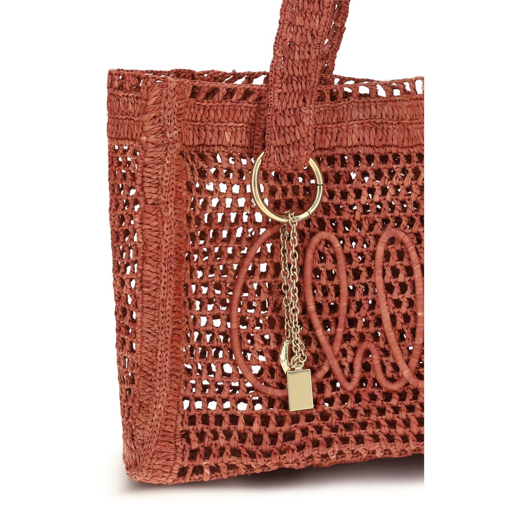 Chloé East-West Summer Banana raffia Tote Bag