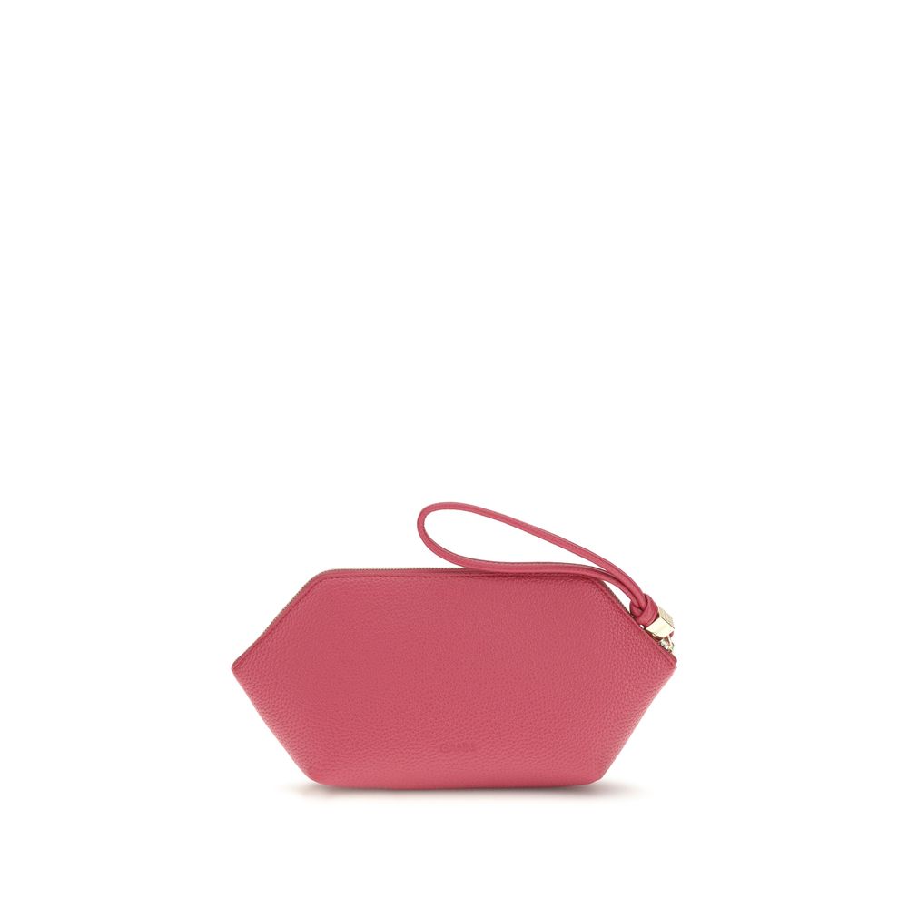 Ganni Pink Bou Clutch Bag