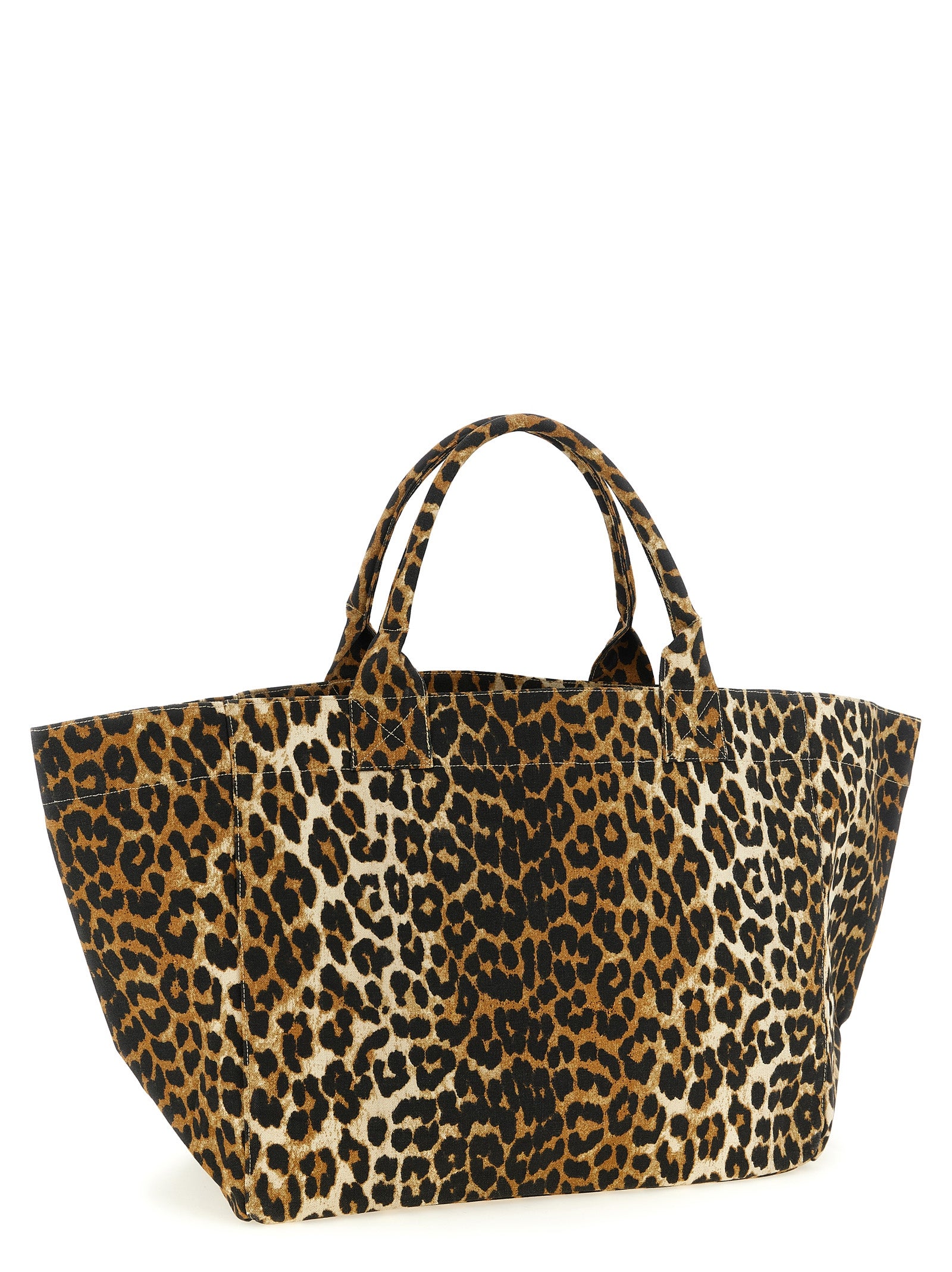 Ganni Brown Leopard XXL Tote Bag