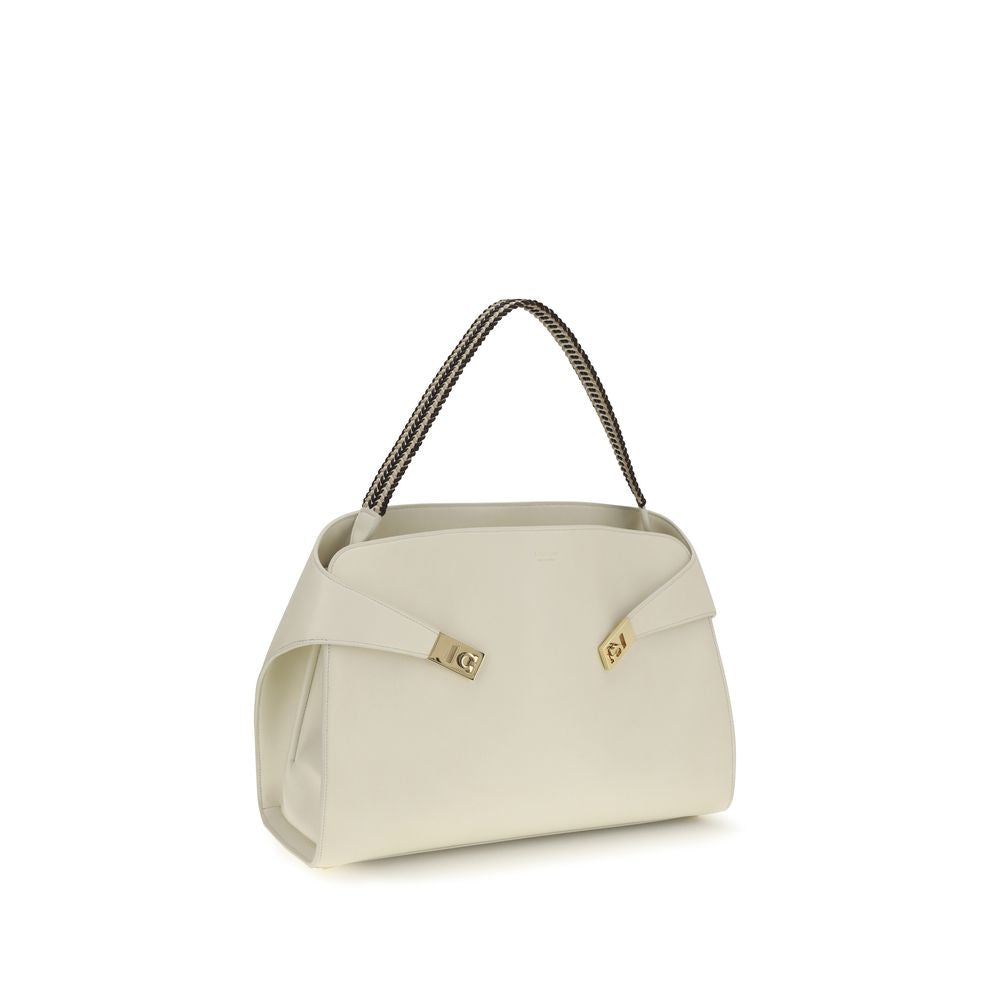 Ferragamo Beige Large Hug Shoulder Bag