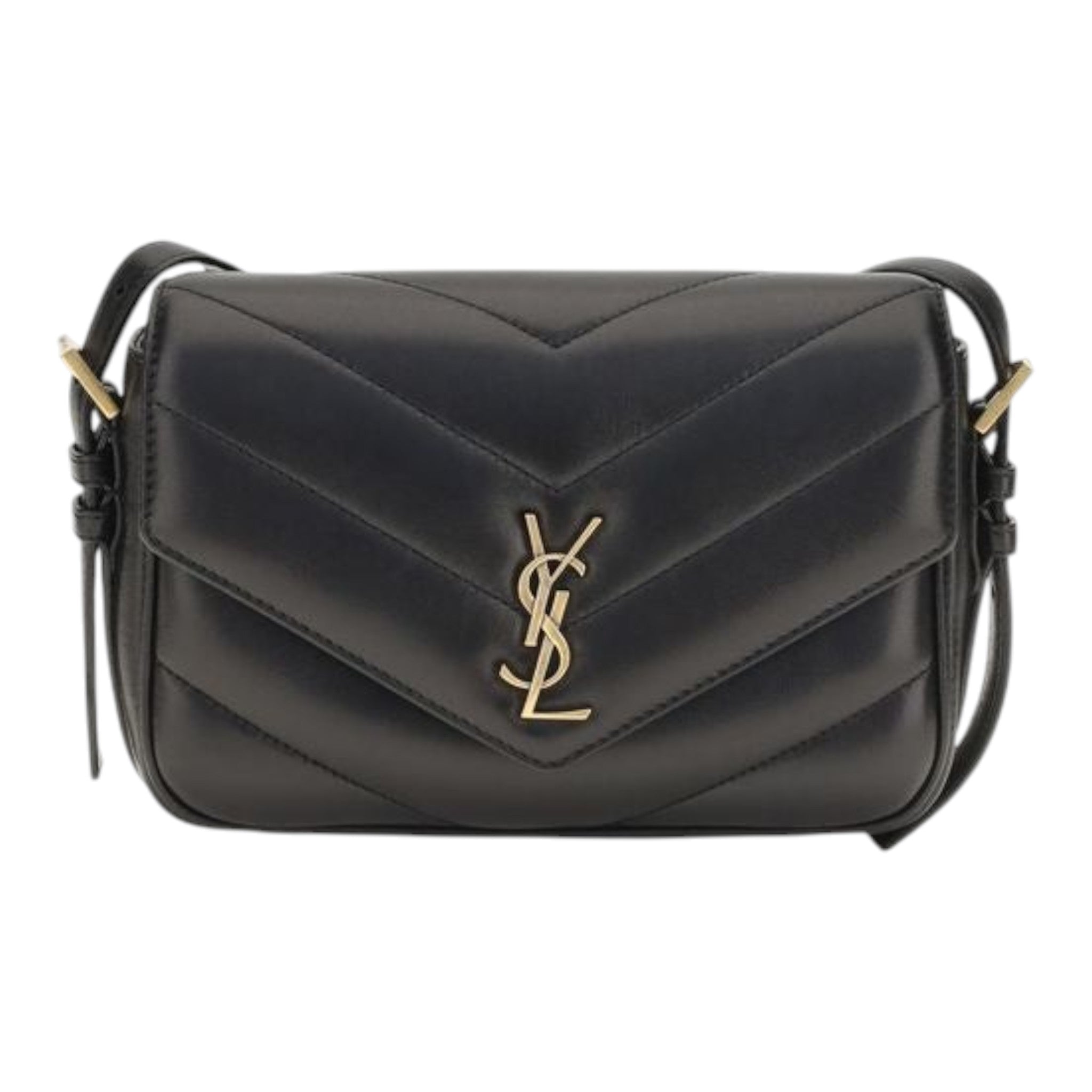 Saint Laurent Black Loulou Cassandre Toy Shoulder Bag