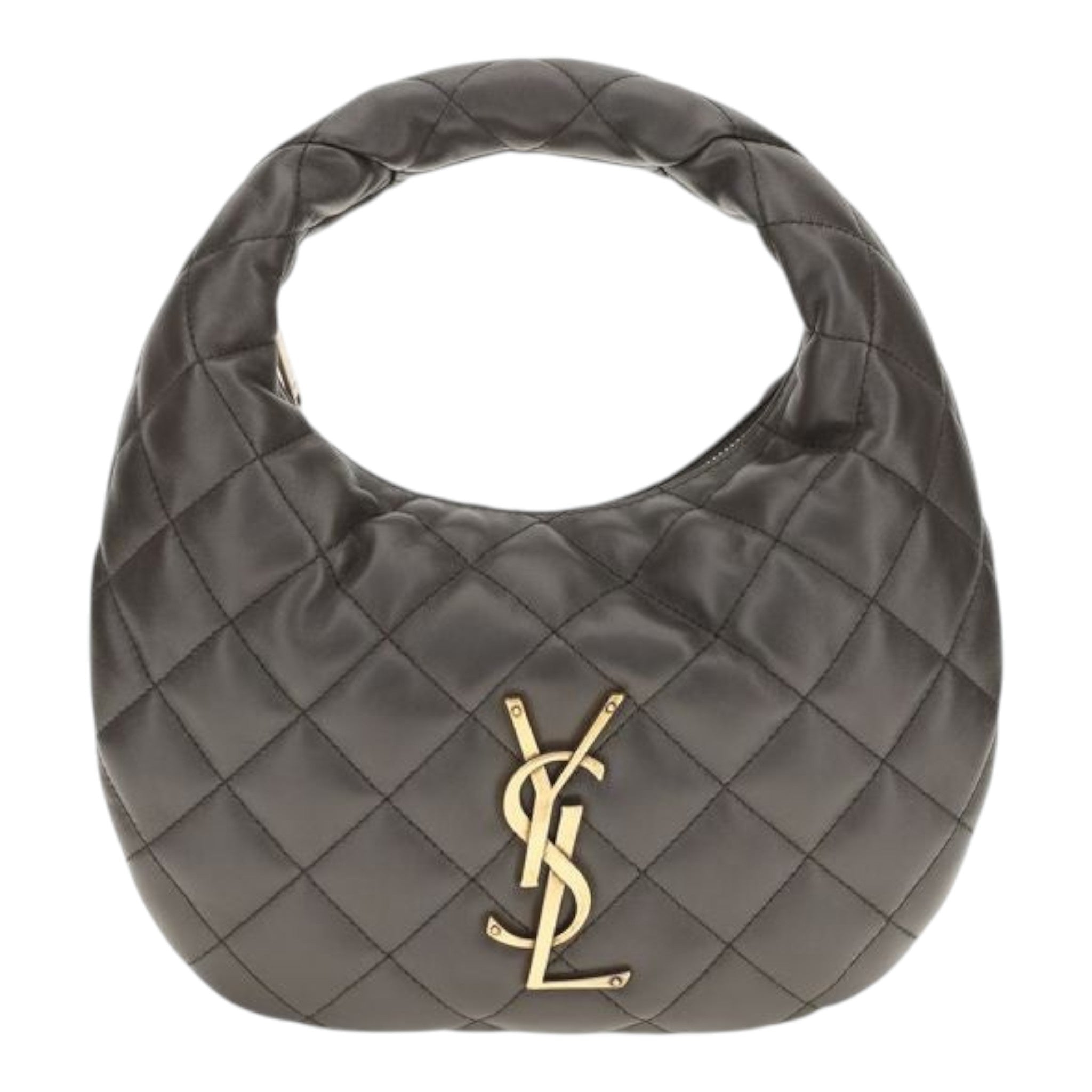 Saint Laurent Gray Icare Matelassé Tote Bag