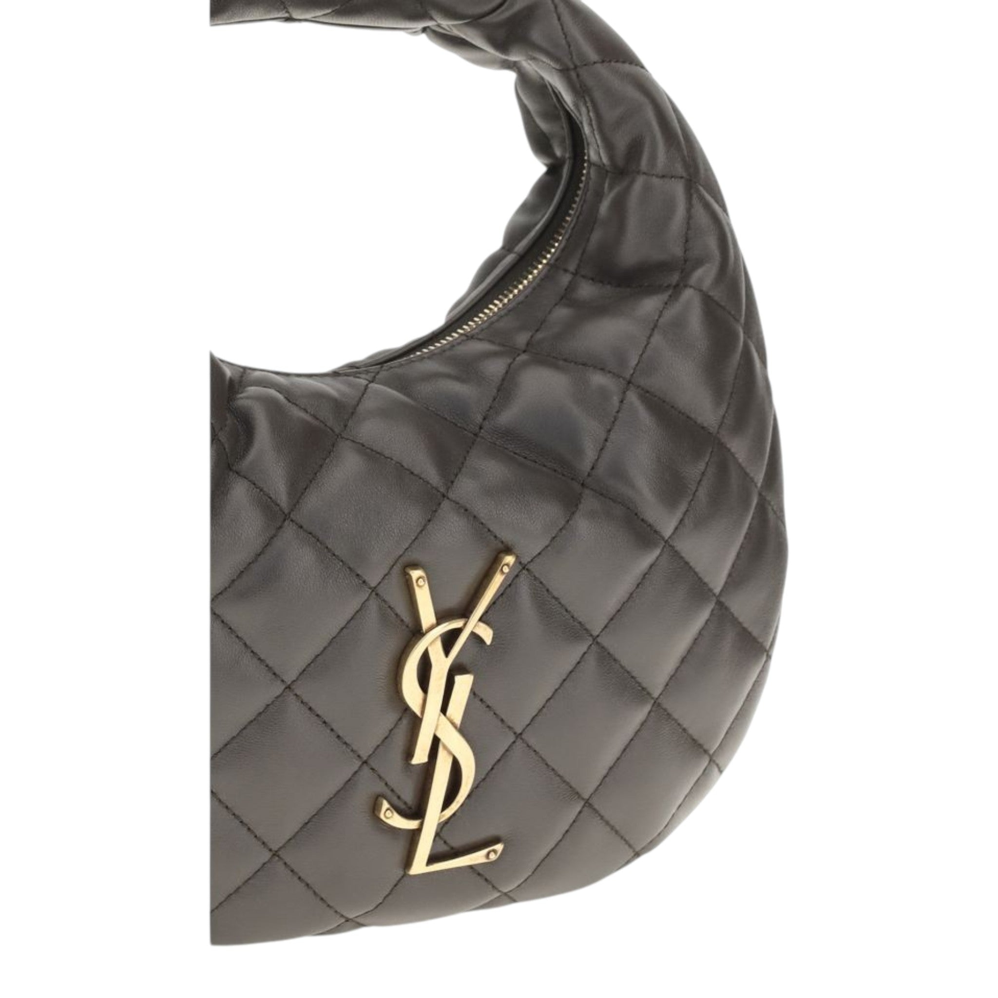 Saint Laurent Gray Icare Matelassé Tote Bag