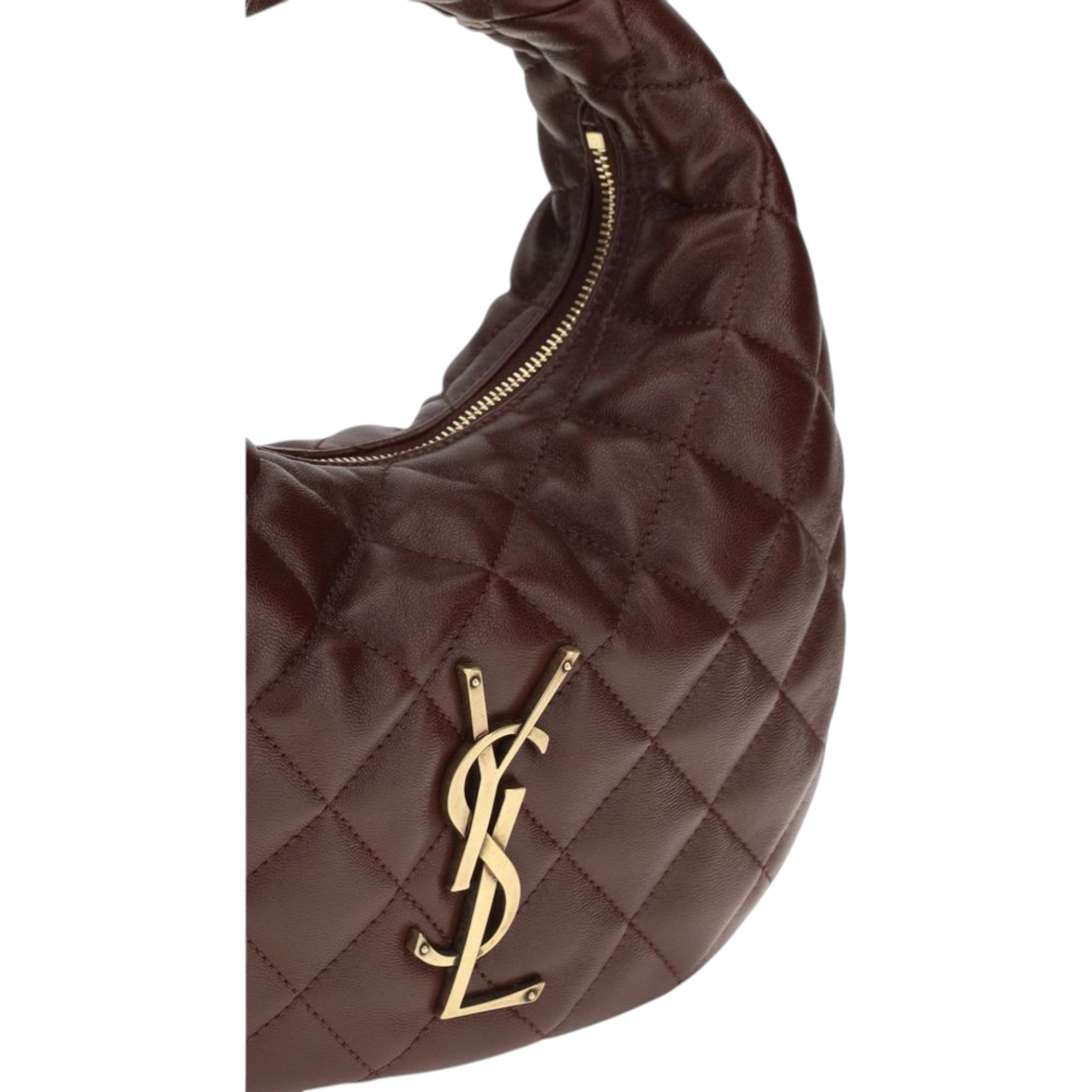 Saint Laurent Brown Icare Matelassé Tote Bag