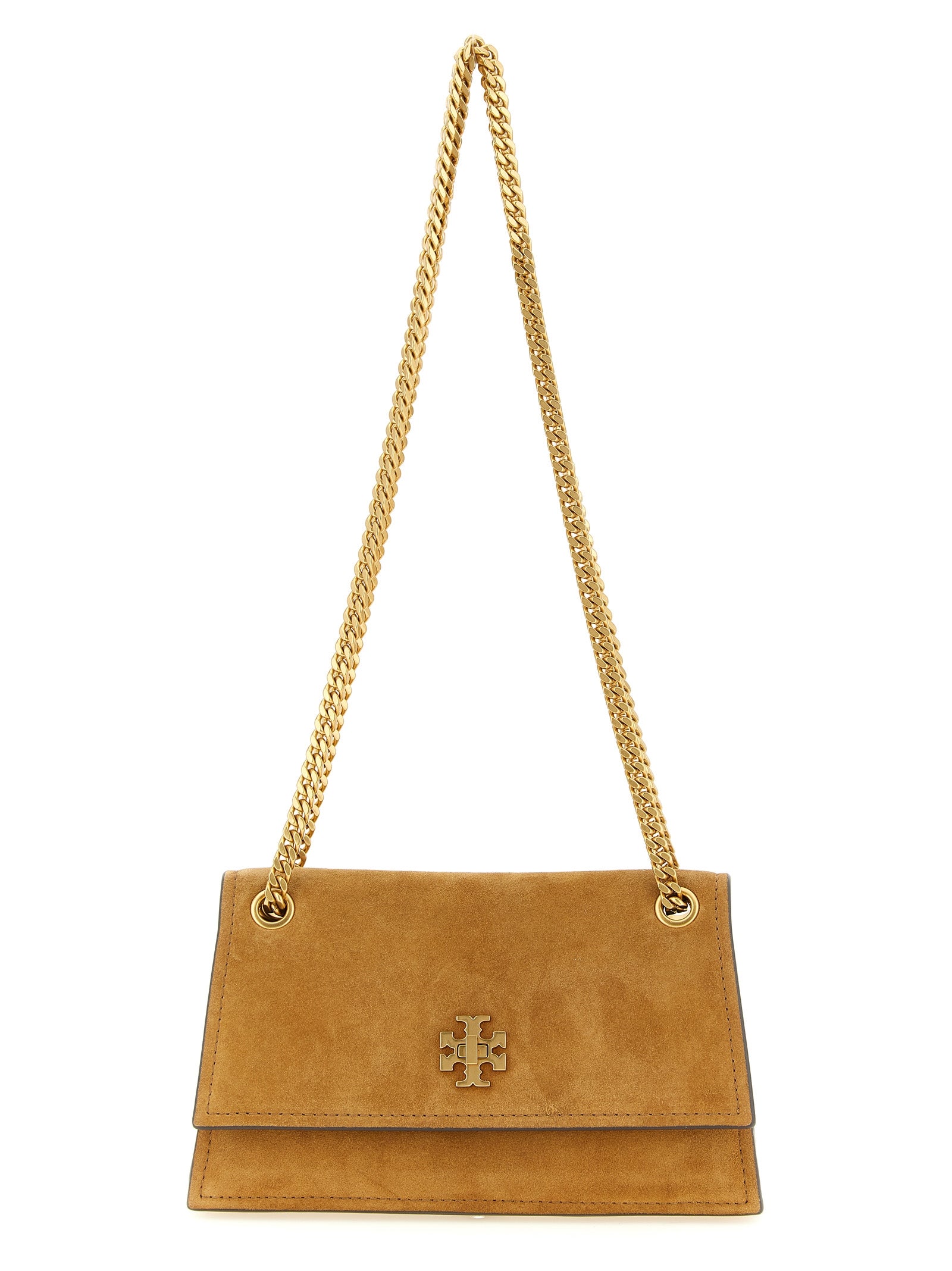 Tory Burch Brown Mini Kira Turnlock Shoulder Bag