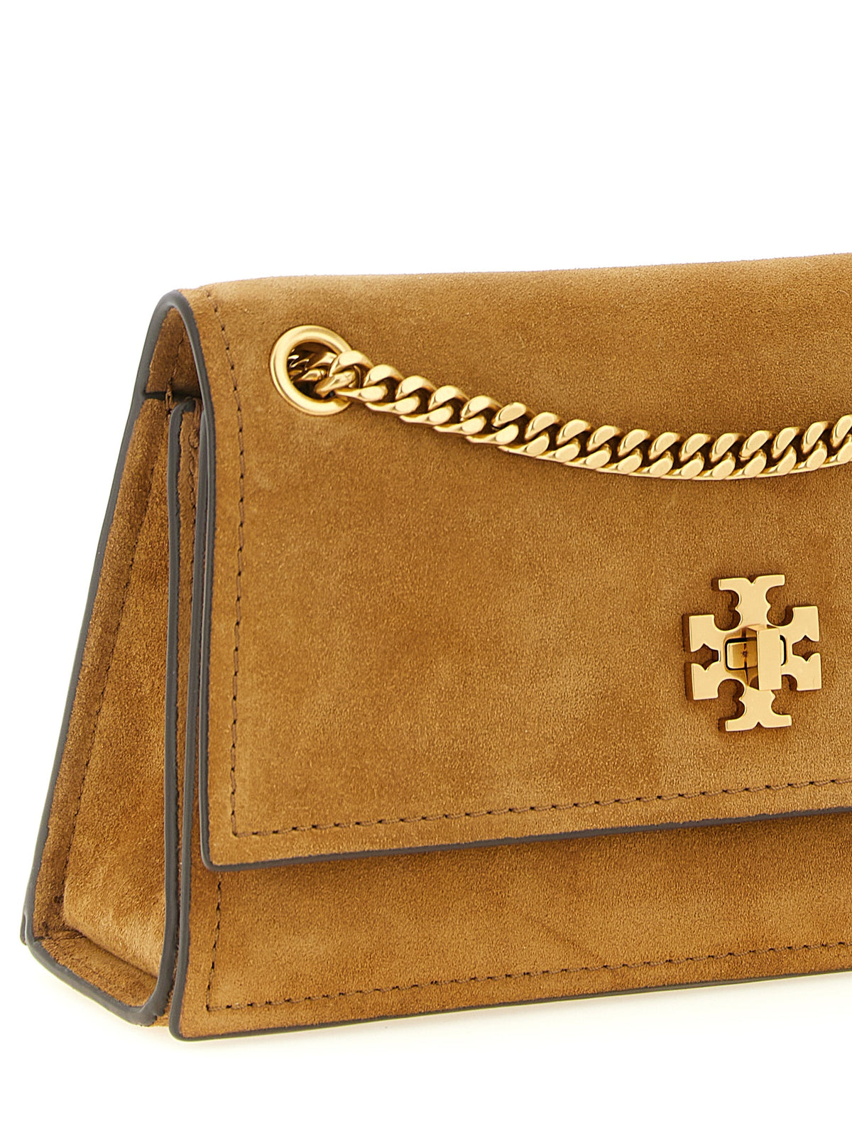 Tory Burch Brown Mini Kira Turnlock Shoulder Bag