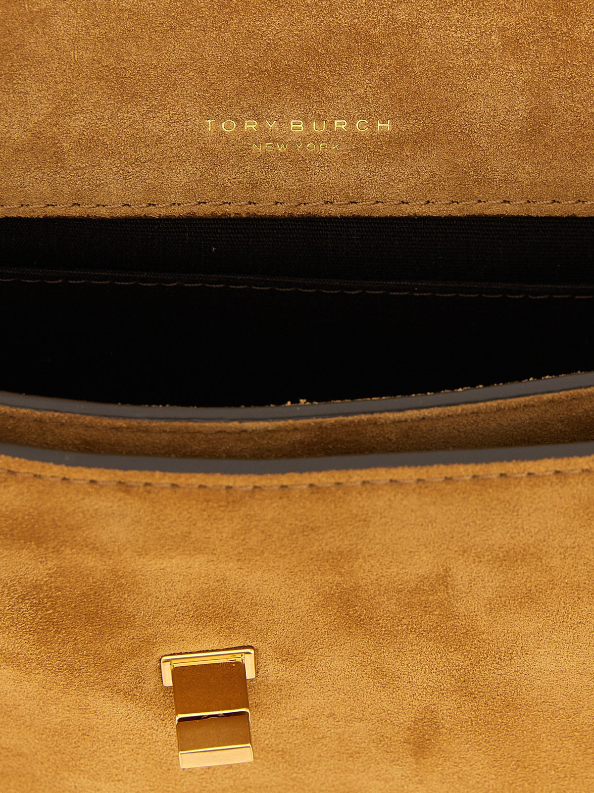 Tory Burch Brown Mini Kira Turnlock Shoulder Bag