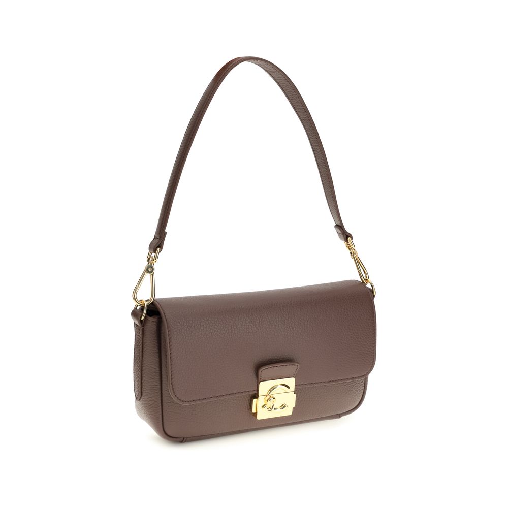 Coccinelle Brown The C-Me Lock Shoulder Bag