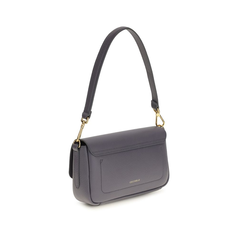 Coccinelle Gray The C-Me Lock Shoulder Bag