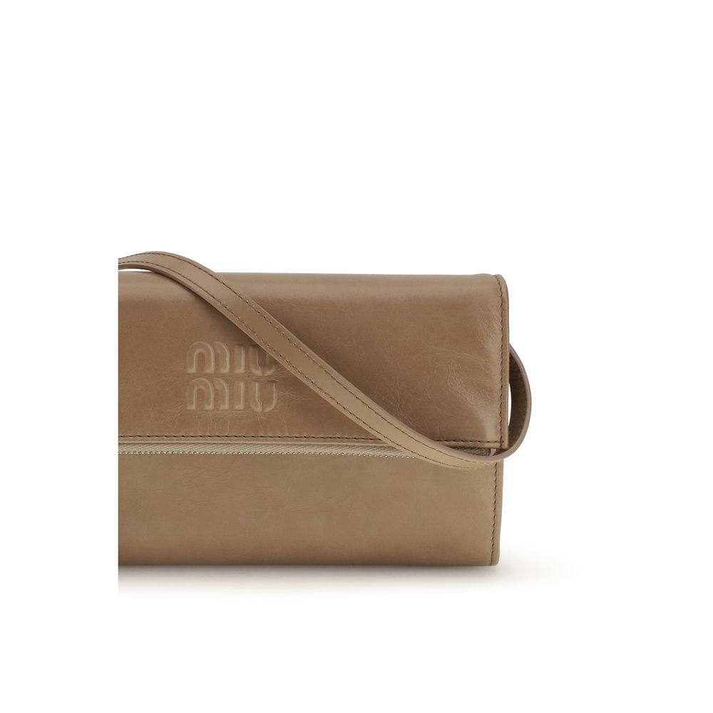 Miu Miu Beige Clutch Bag