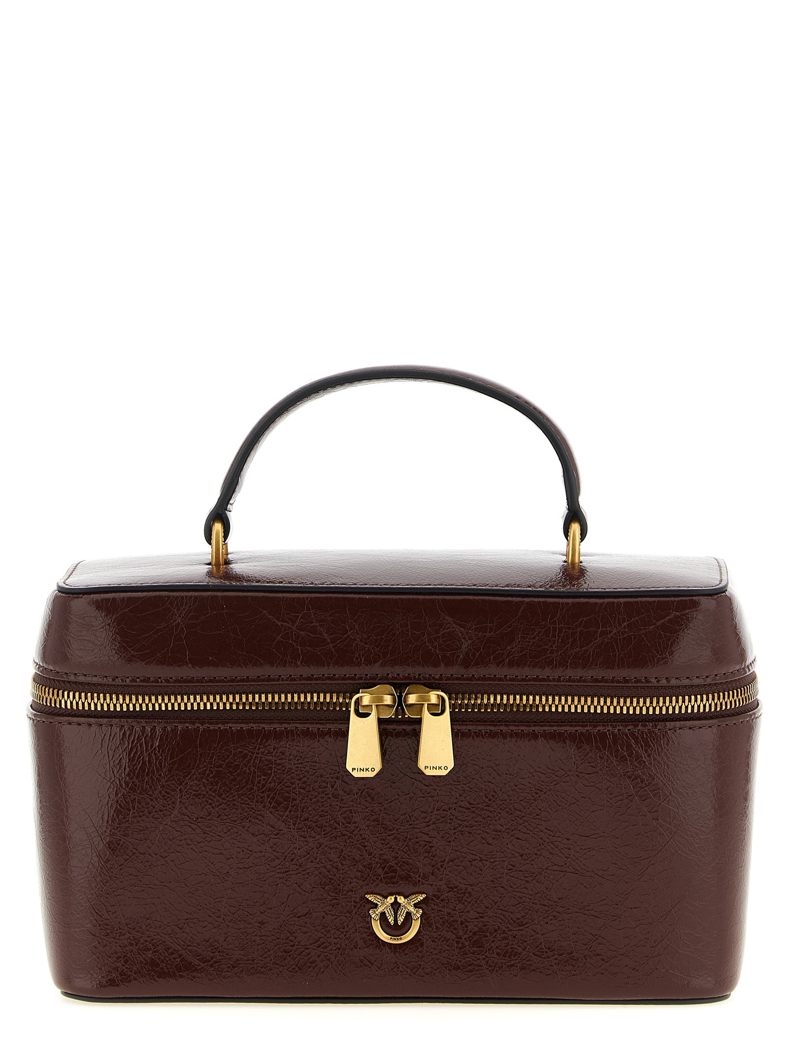PINKO Brown Love Birds Handbag