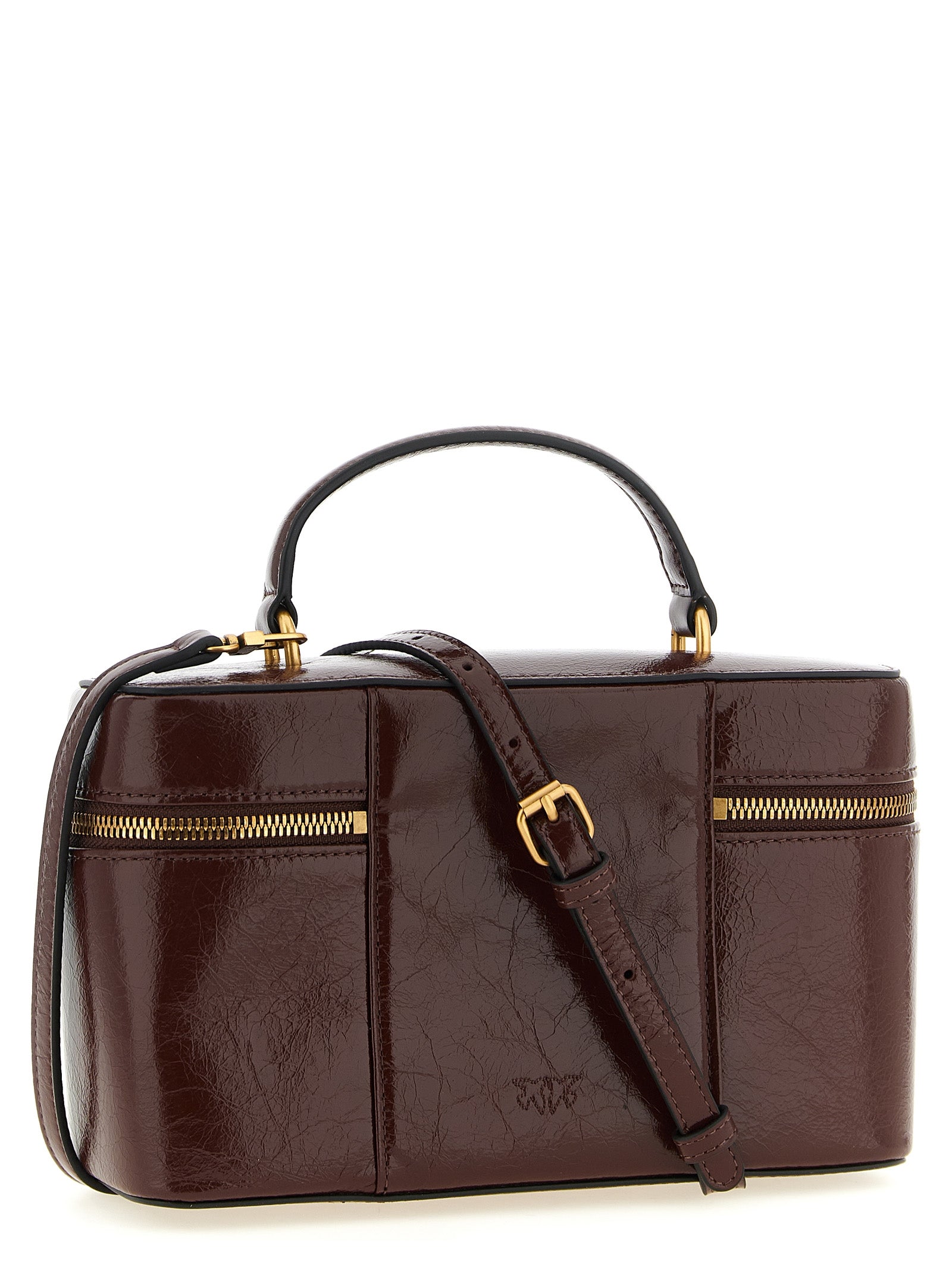 PINKO Brown Love Birds Handbag