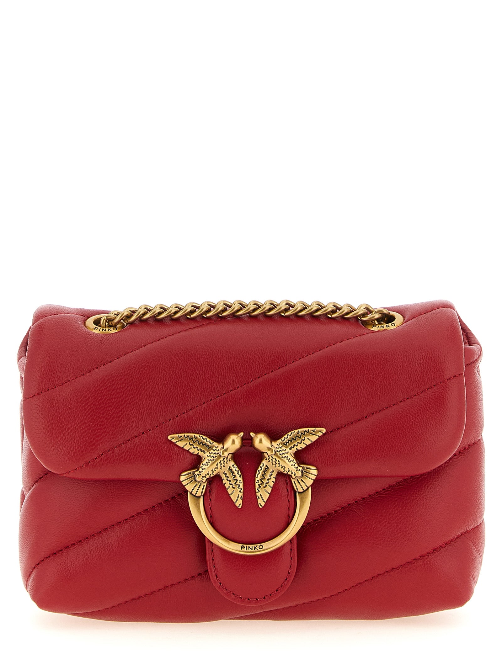PINKO Red Baby Love Puff Crossbody Bag