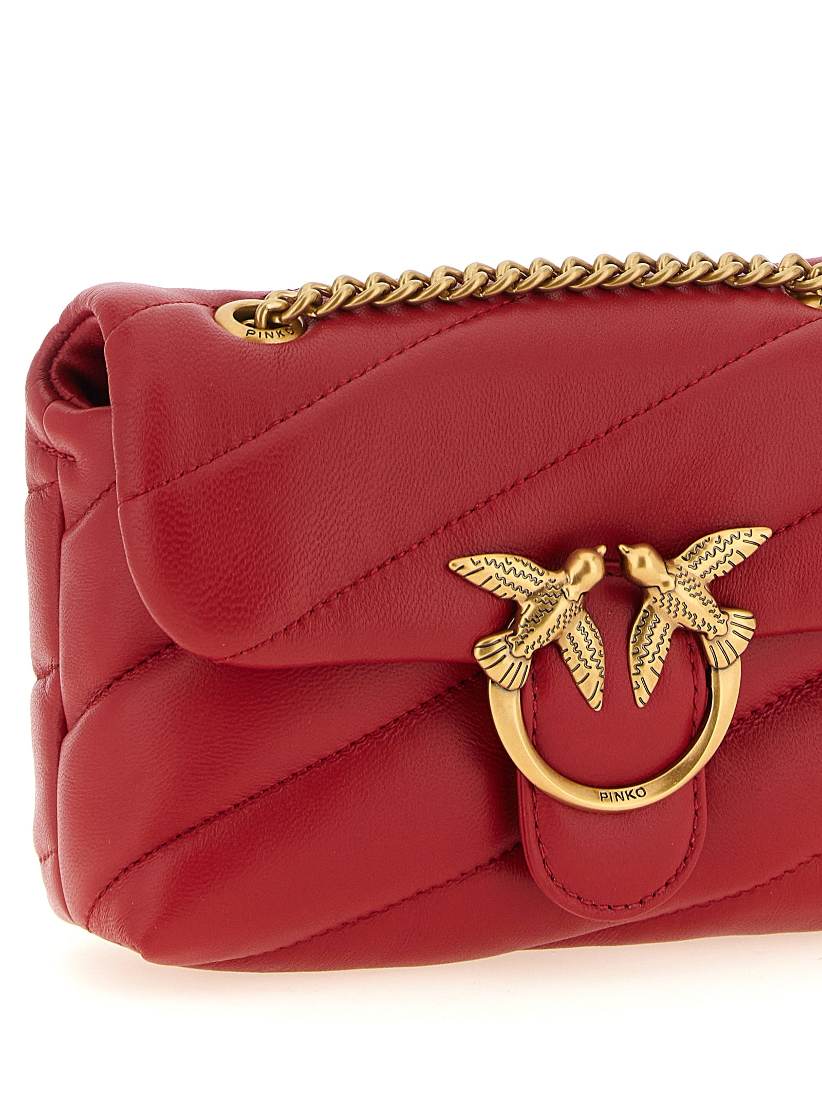 PINKO Red Baby Love Puff Crossbody Bag