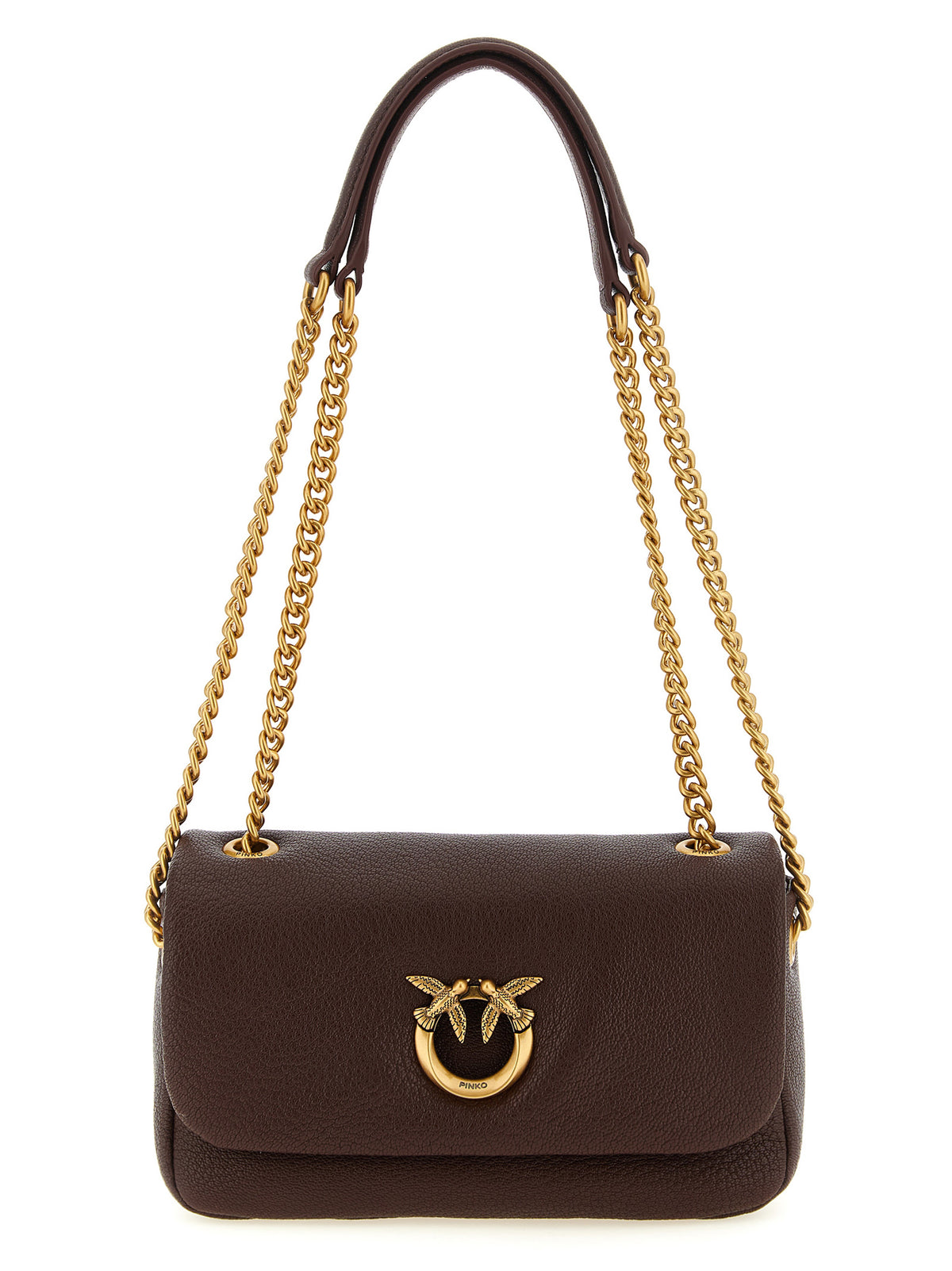 PINKO Brown Love Shoulder Bag