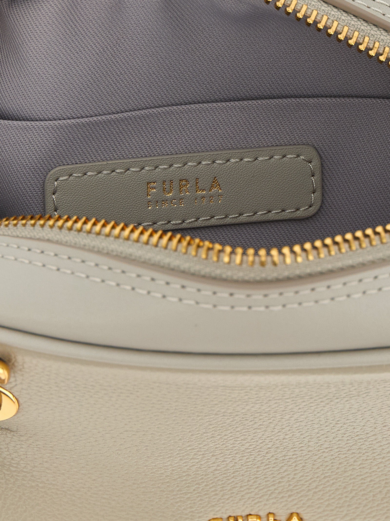 Furla Gray Poppy Mini Handbag