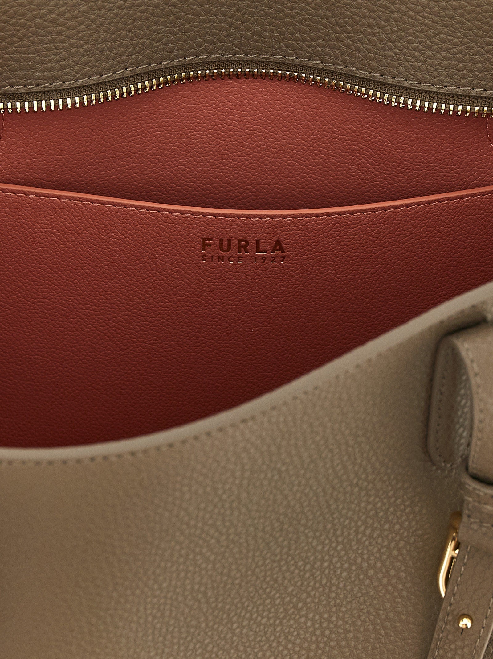 Furla Gray Ava M Tote Bag