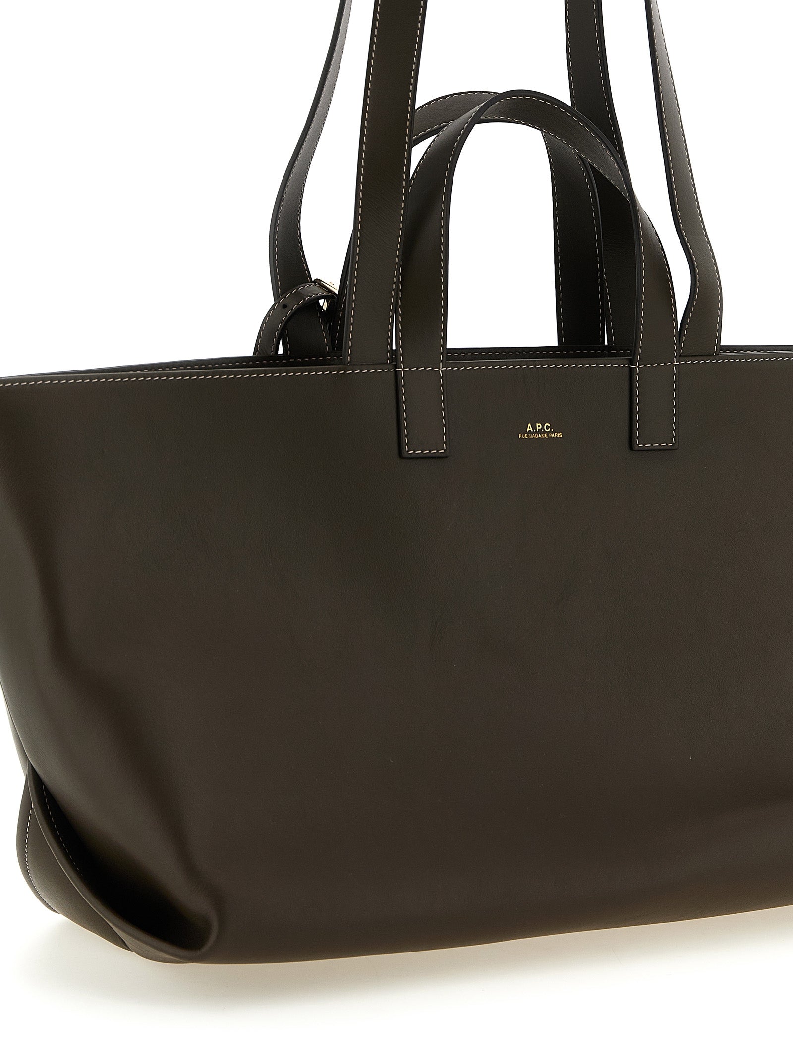A.P.C. Brown Le Drummer Tote Bag