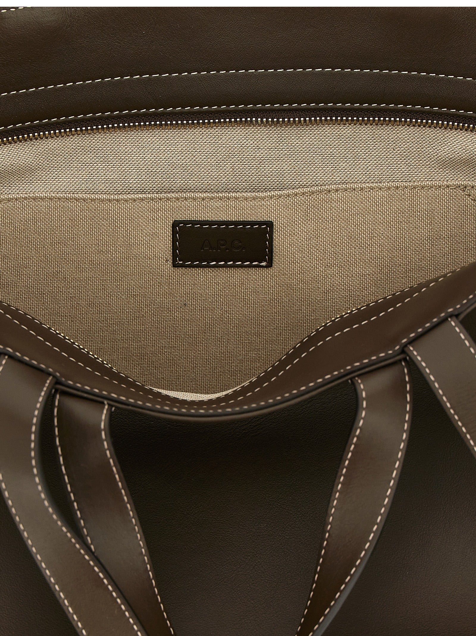 A.P.C. Brown Le Drummer Tote Bag