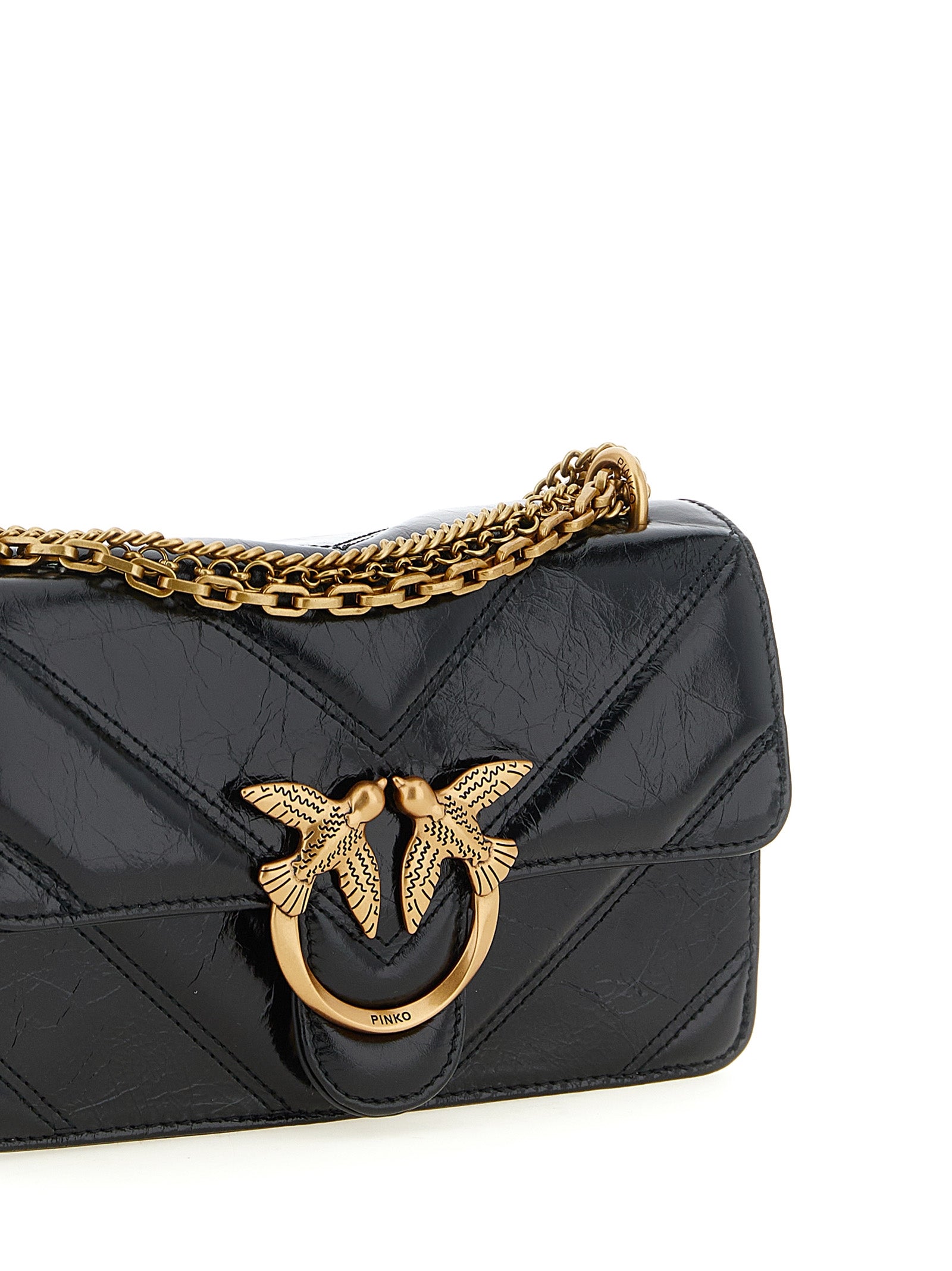 PINKO Black Love Bag Crossbody Bag