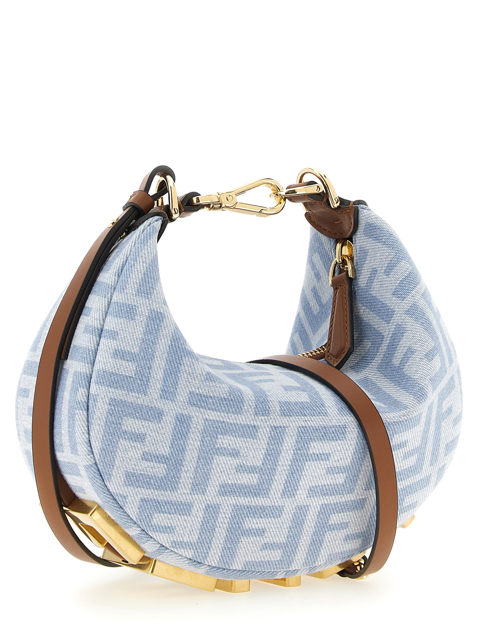Fendi Blue Fendigraphy Mini Handbag