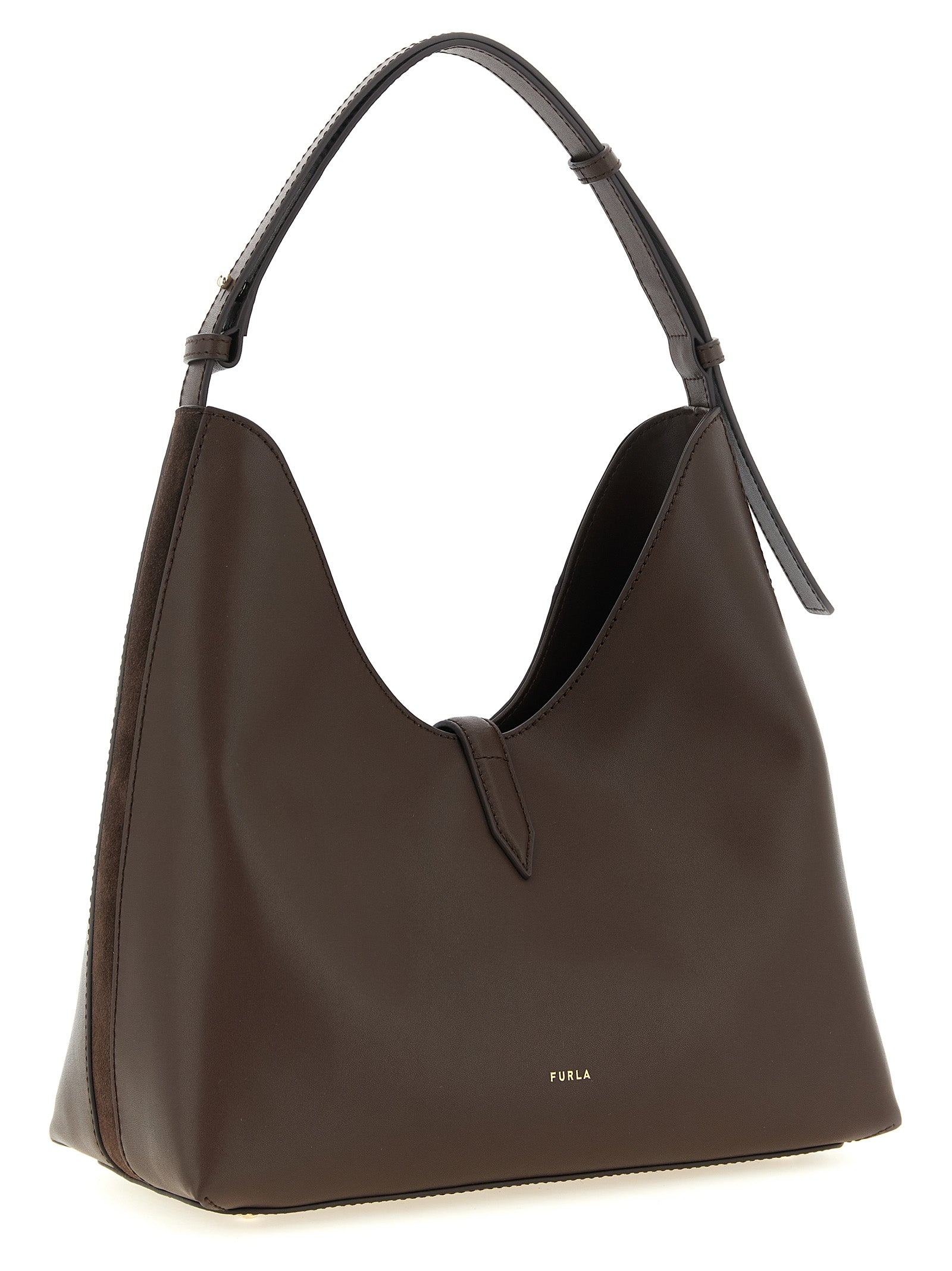 Furla Brown Goccia M Shoulder Bag