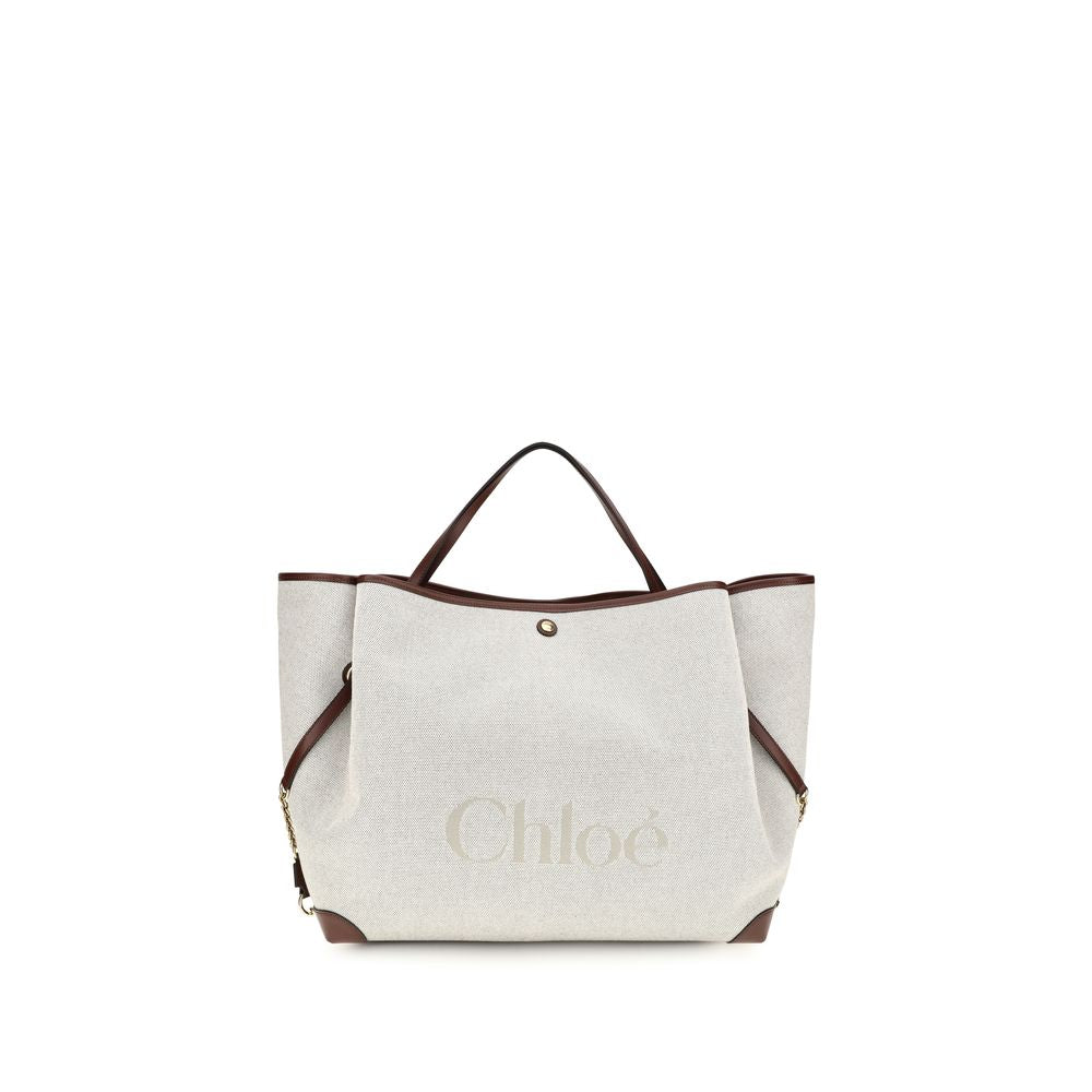 Chloé Beige Large Carry Tote Bag