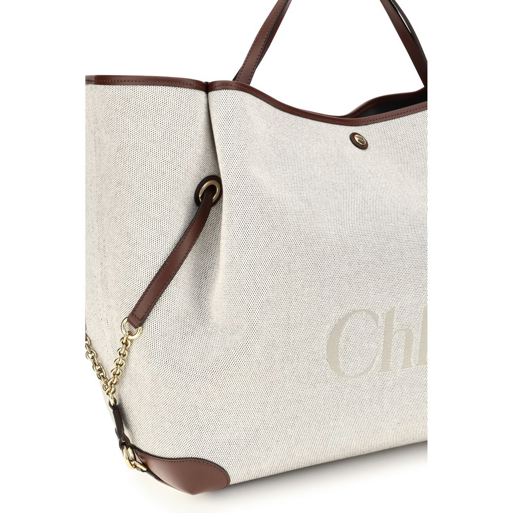 Chloé Beige Large Carry Tote Bag