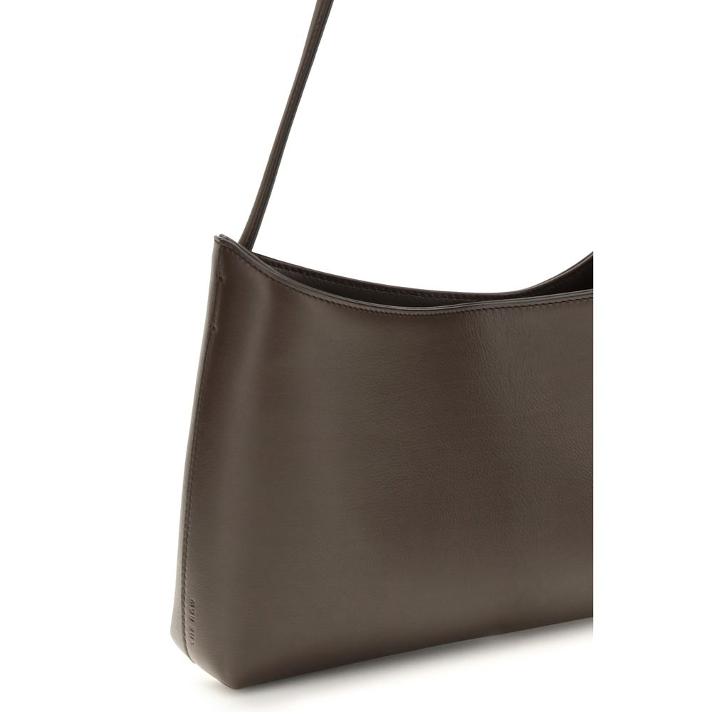 The Row Brown Alma Baguette Shoulder Bag