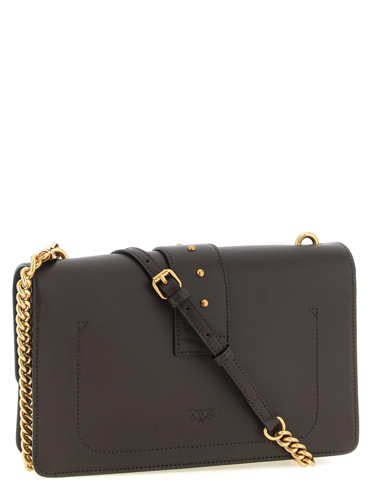 PINKO Brown Love One Classic Crossbody Bag